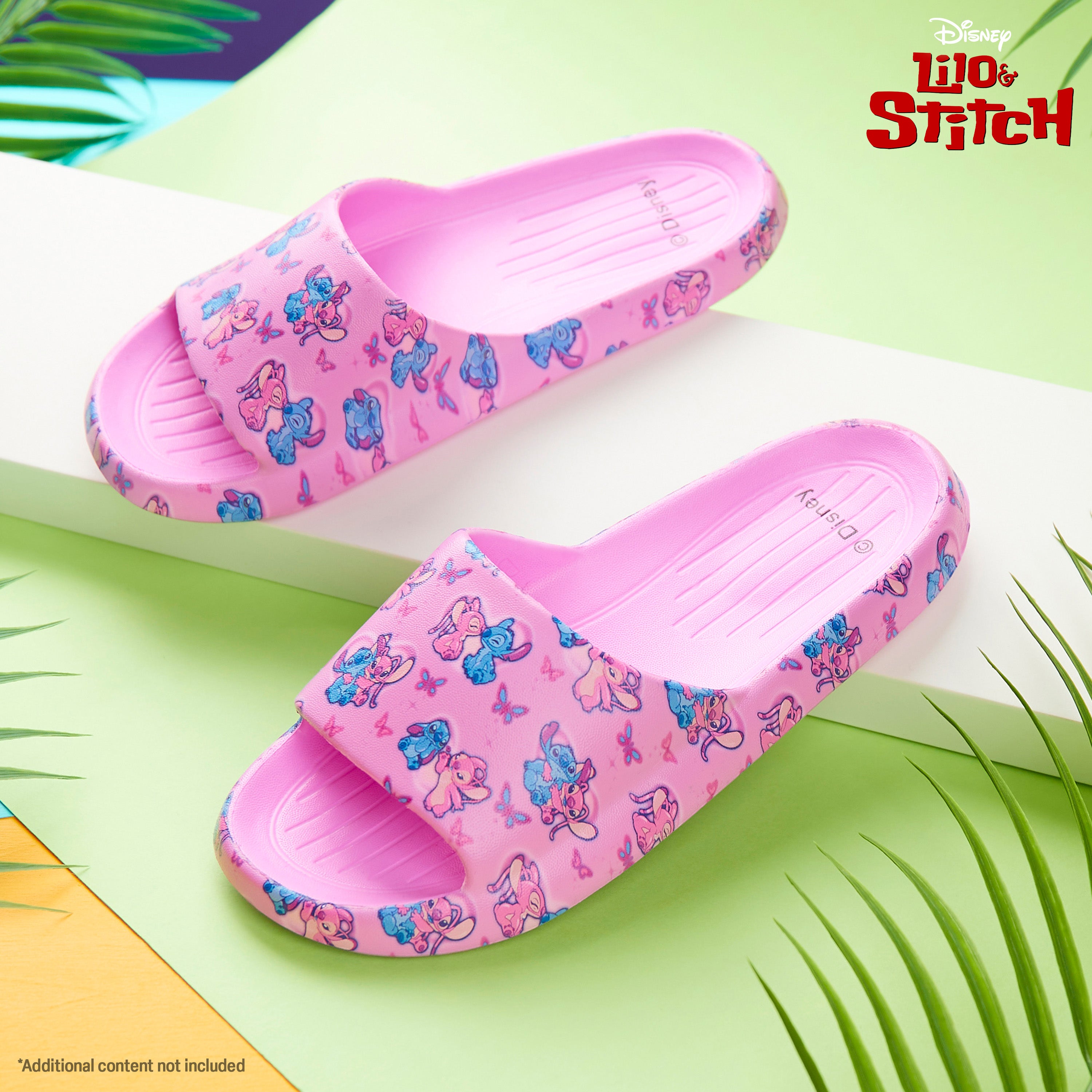 disney-stitch-claquettes-fille-piscine-rose-fuchsia image 2