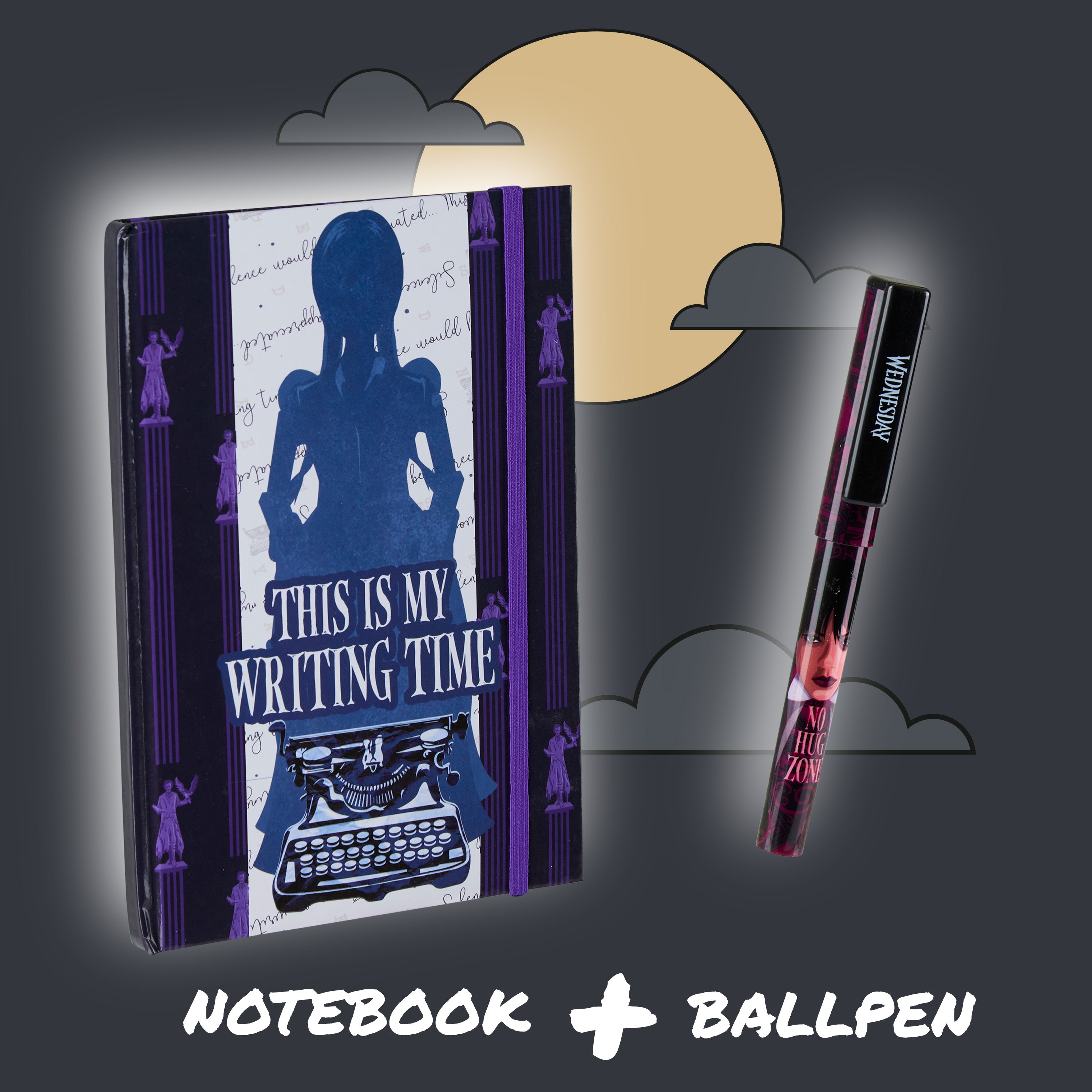 wednesday-set-papeterie-a5-carnet-stylo-gothique image 3