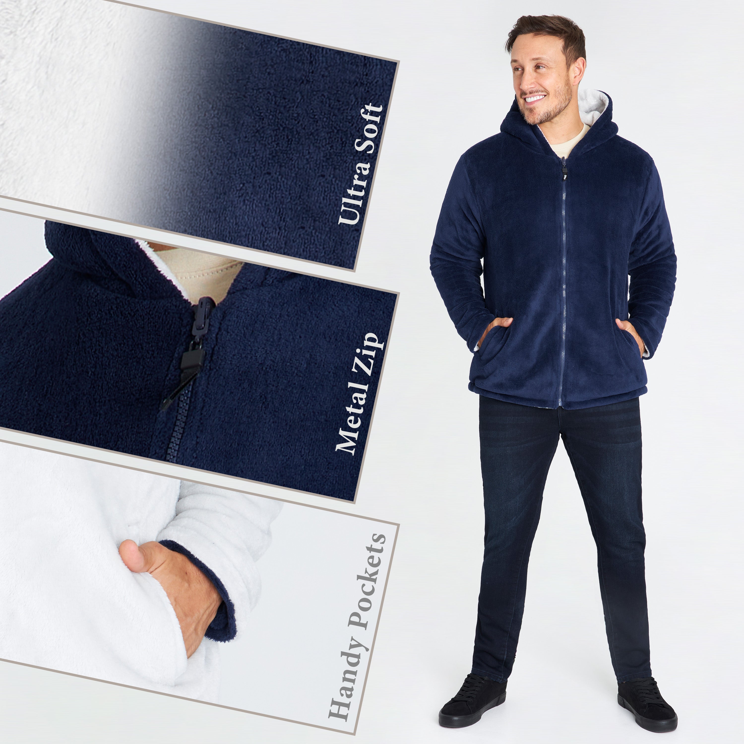 citycomfort-men-sweat-polaire-r-versible-zipp-marine image 5