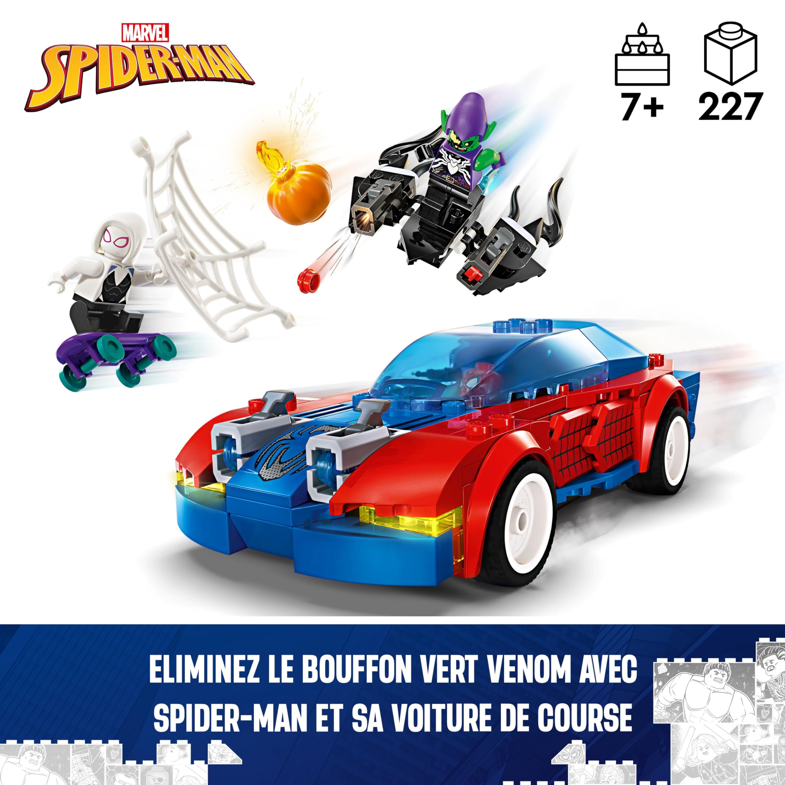 lego-marvel-76279-voiture-spider-man-vs-bouffon-vert-7-ans image 3