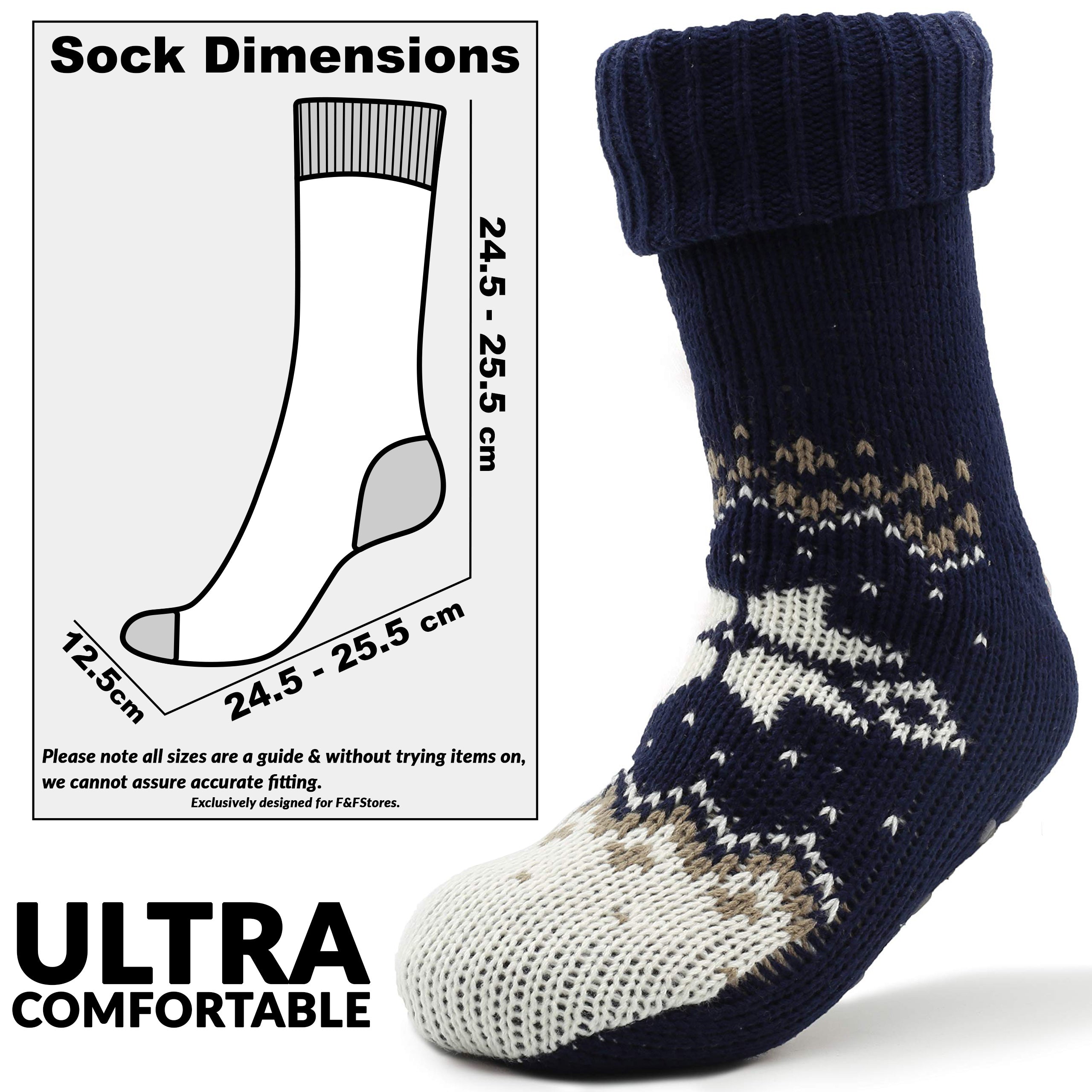citycomfort-men-chaussons-chaussettes-pilou-antideal-taille-unique image 1
