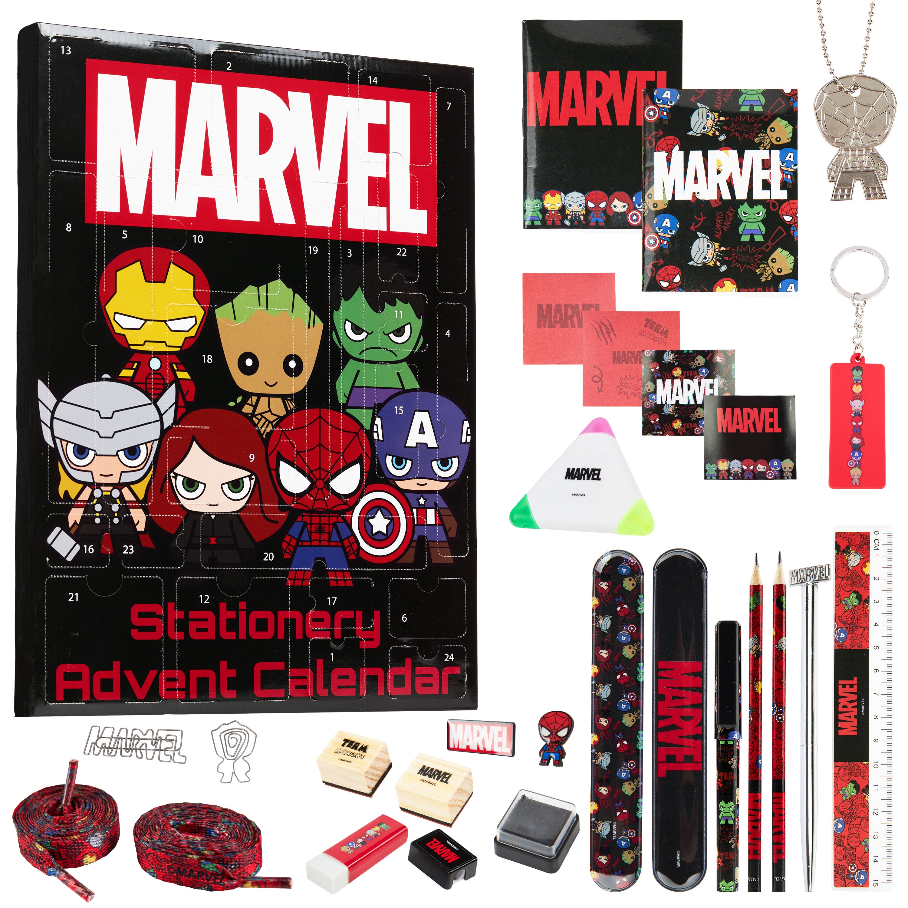 marvel-avengers-calendrier-de-l-avent-2025-papeterie-24-surprises image 1