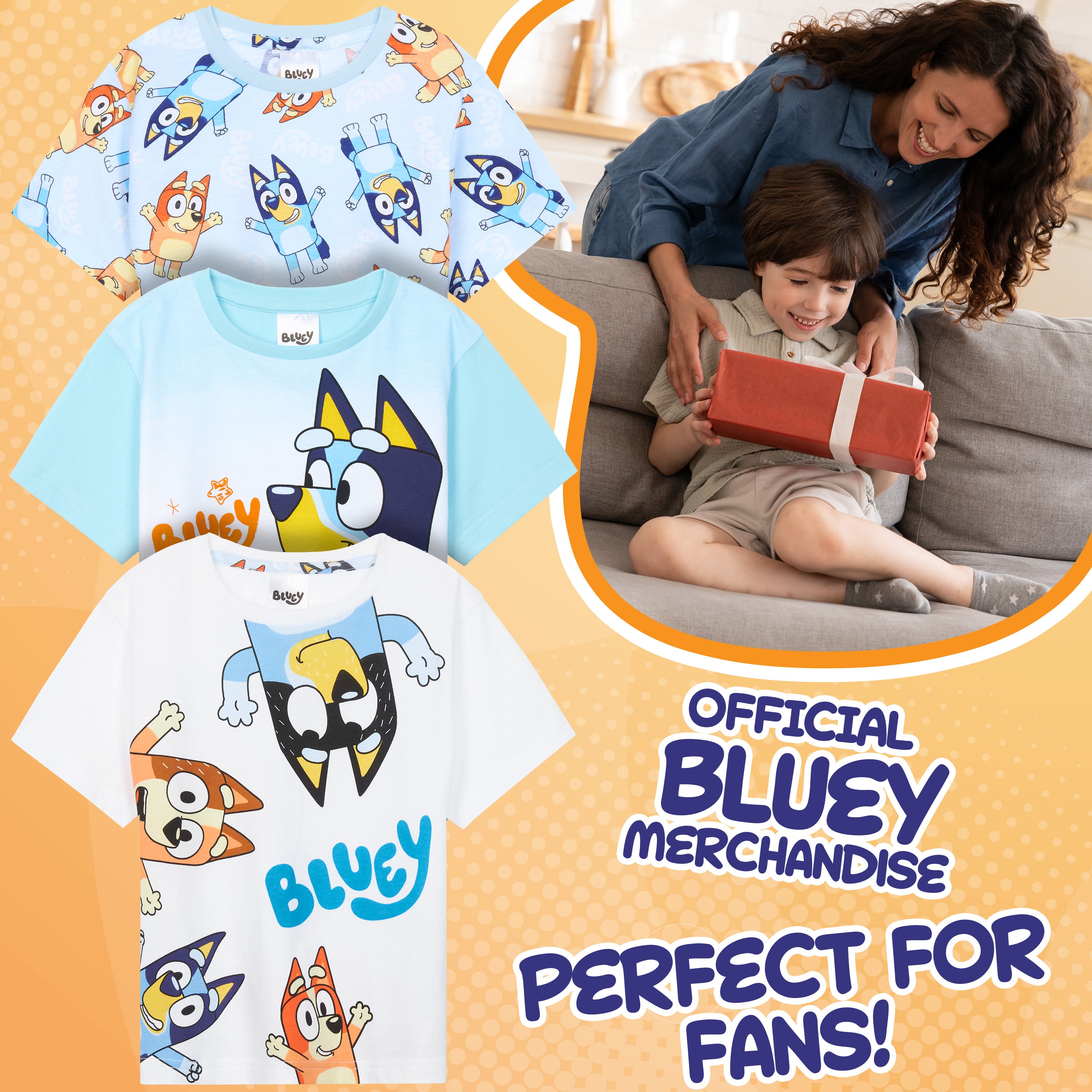 get-trend-boys-lot-3-t-shirts-gar-on-bluey-7-8-ans-coton image 2