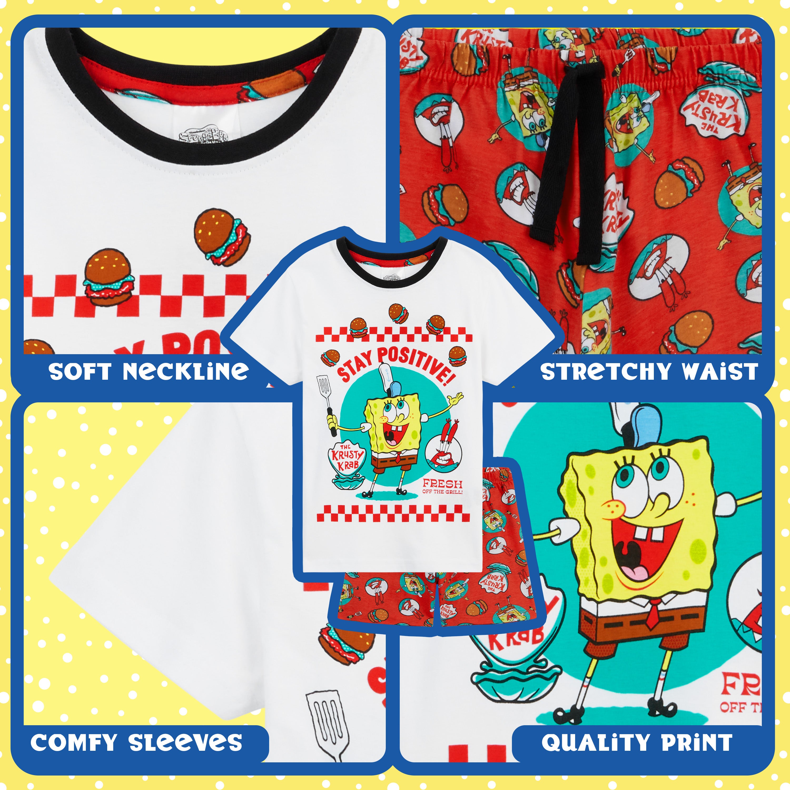 bob-ponge-pyjama-court-gar-on-100-coton-7-8-ans image 4
