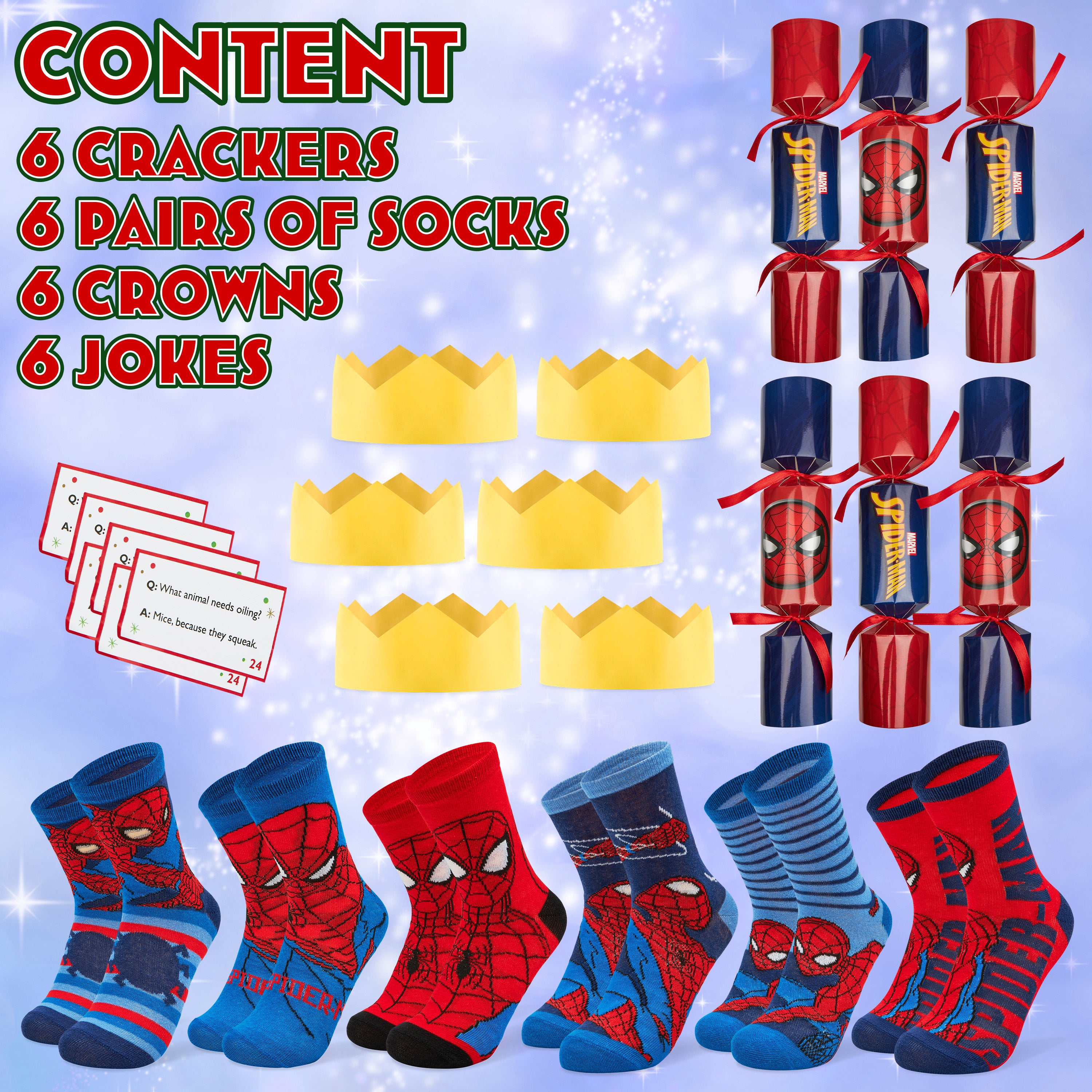 marvel-spiderman-crackers-no-l-lot-6-avec-chaussettes-enfant image 5