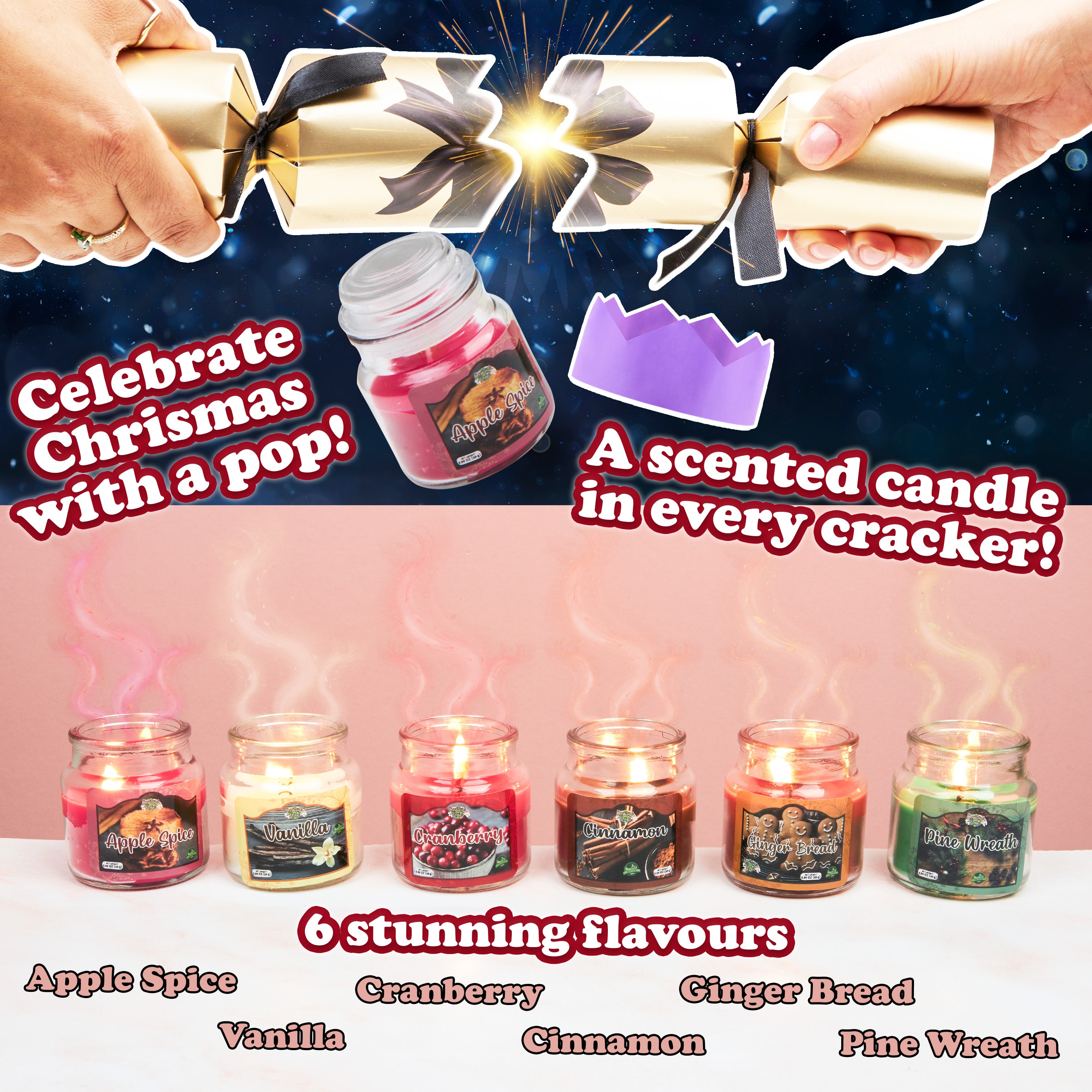 kreativekraft-crackers-no-l-lot-6-mini-bougies-parfum-es image 3