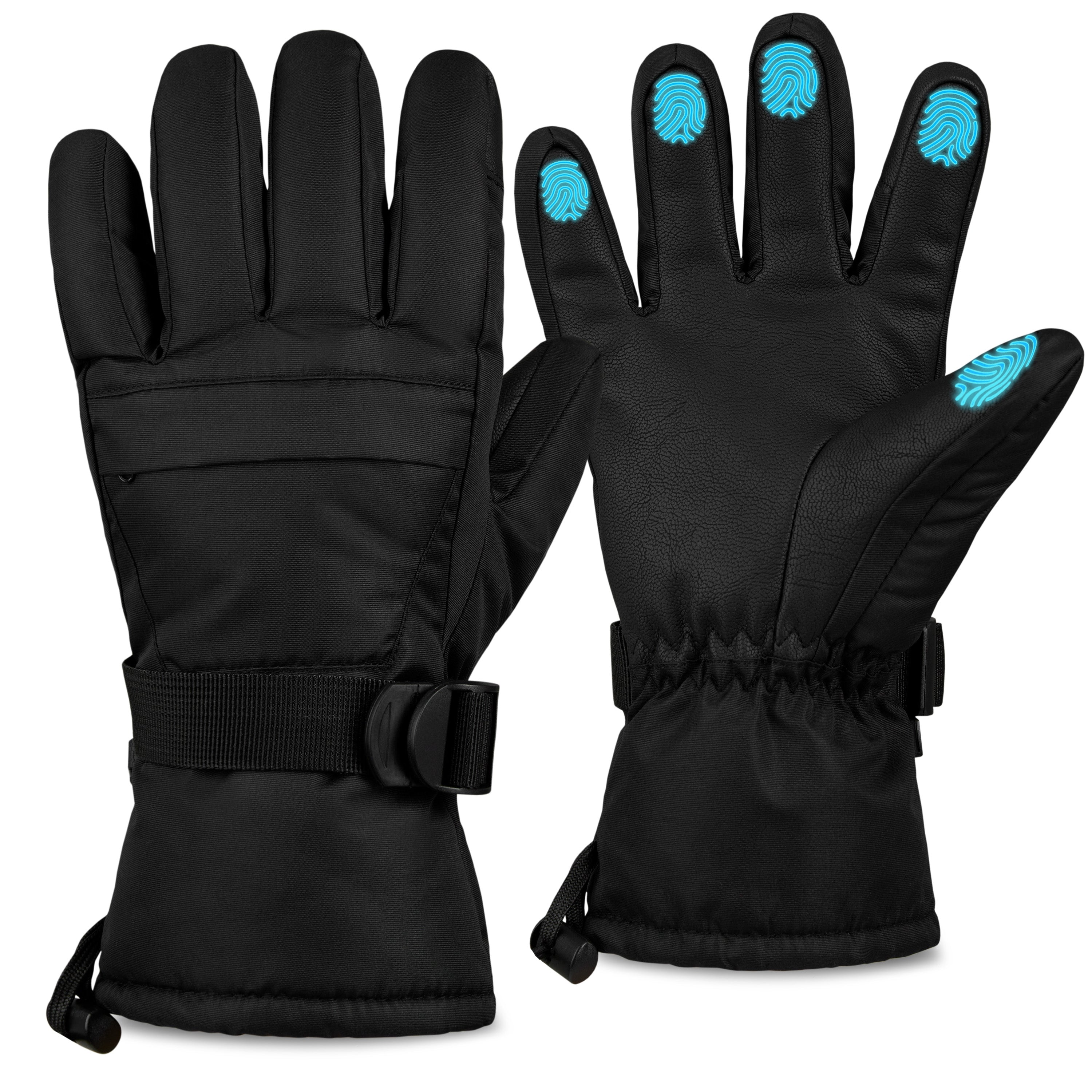 citycomfort-women-gants-de-ski-femme-noir-polaire-tactile image 2