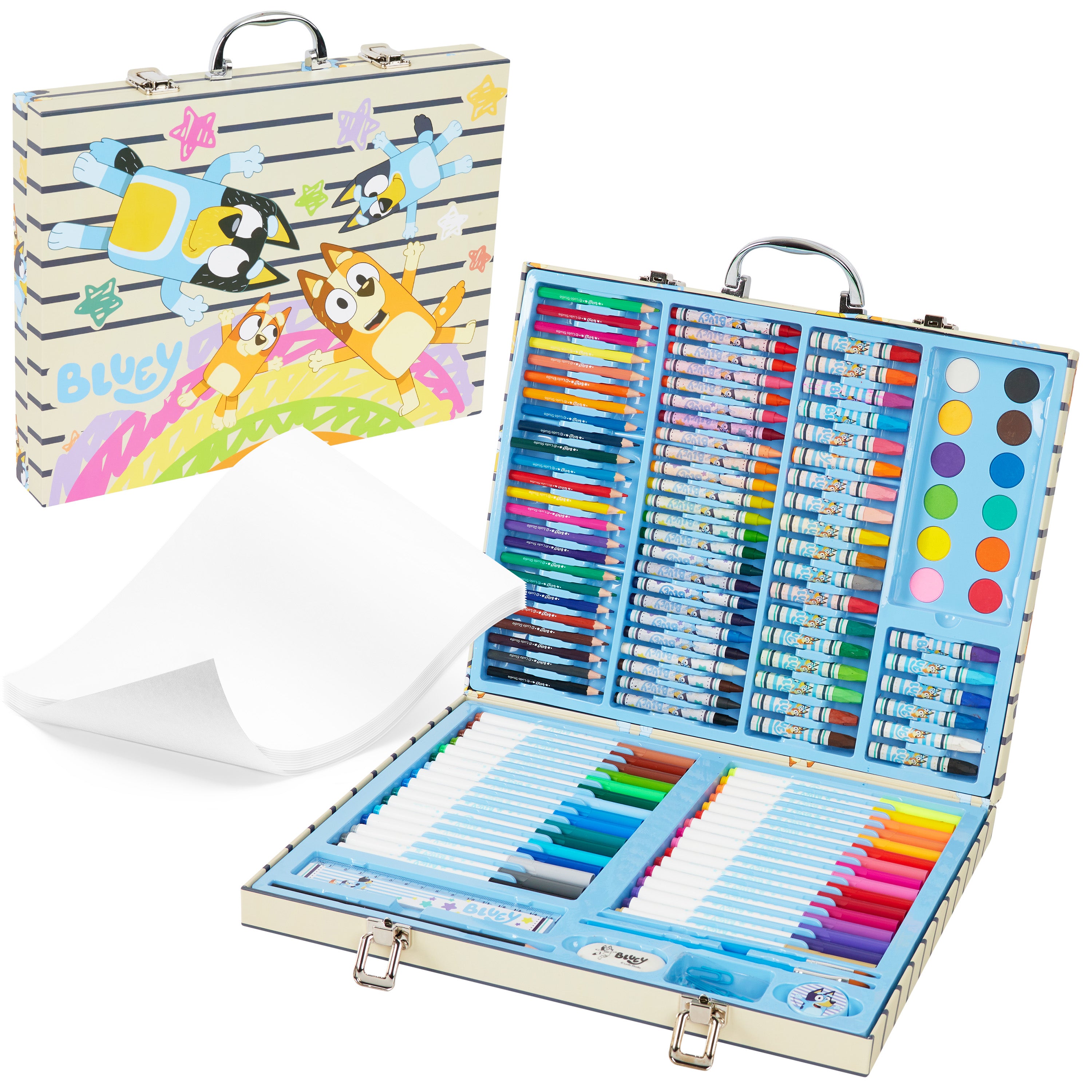 bluey-set-peinture-enfant-140-pi-ces-mallette-voyage-bleu image 1