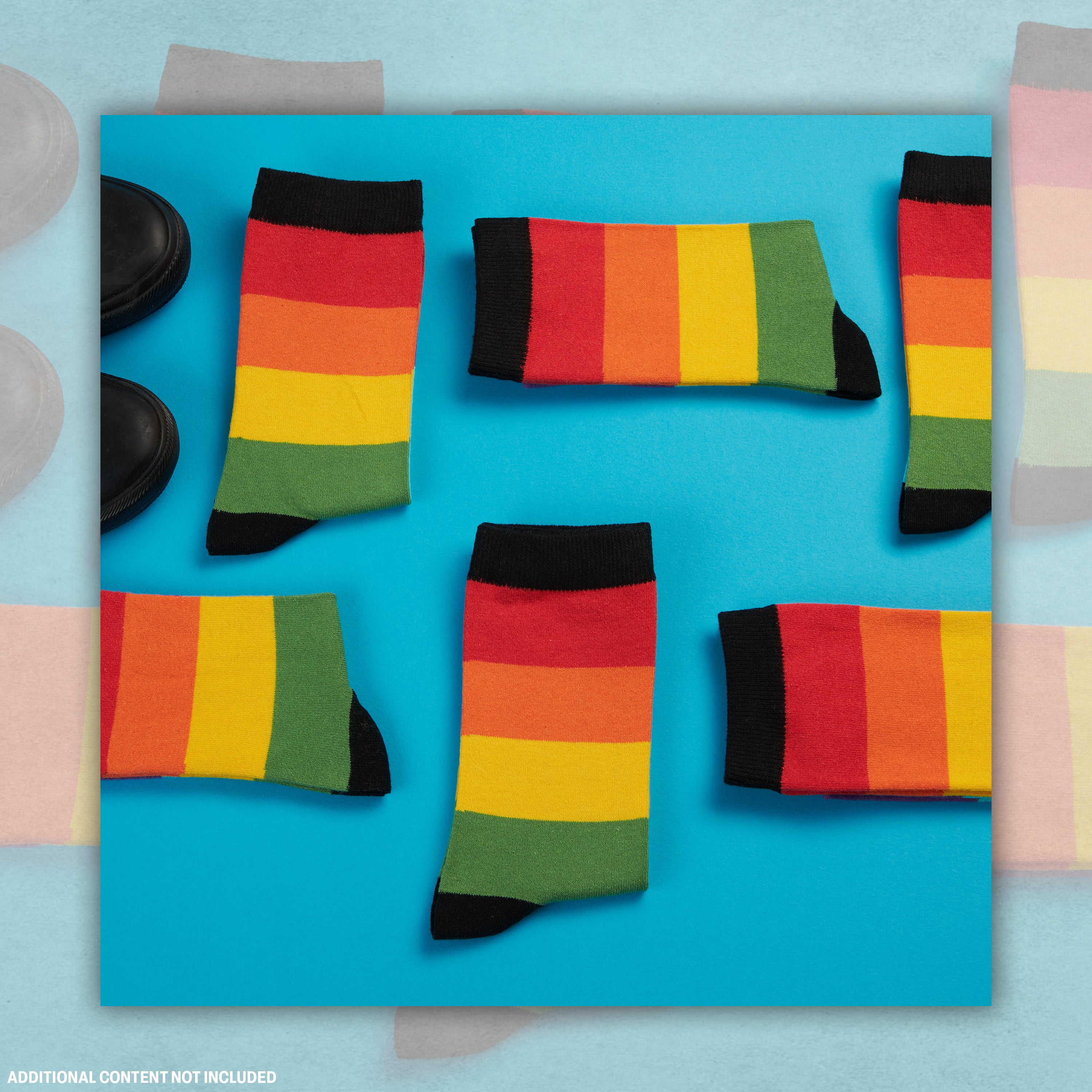 citycomfort-men-chaussettes-mi-mollet-coton-rainbow-lot-6 image 2