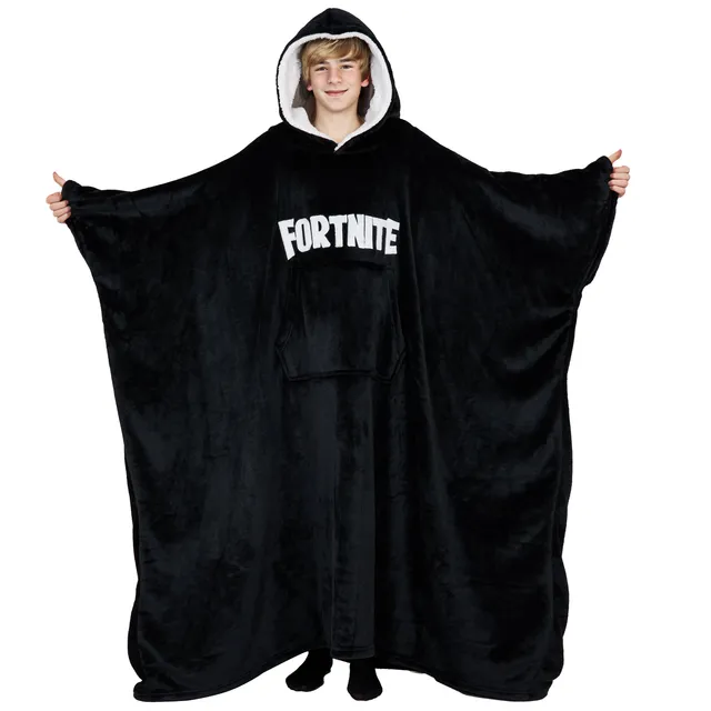 fortnite-plaid-hoodie-enfant-polaire-oversize-14-ans image 1