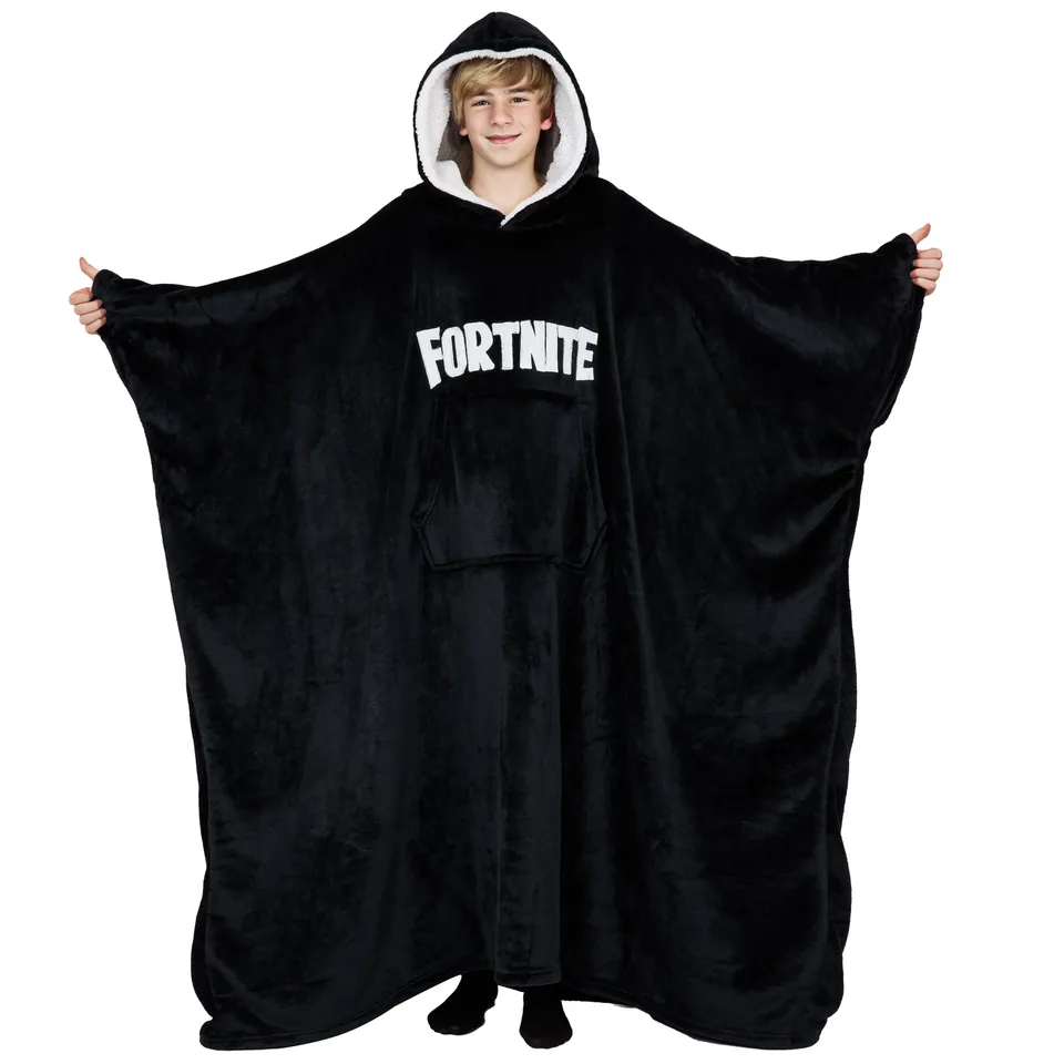 fortnite-plaid-hoodie-enfant-polaire-oversize-14-ans image 1