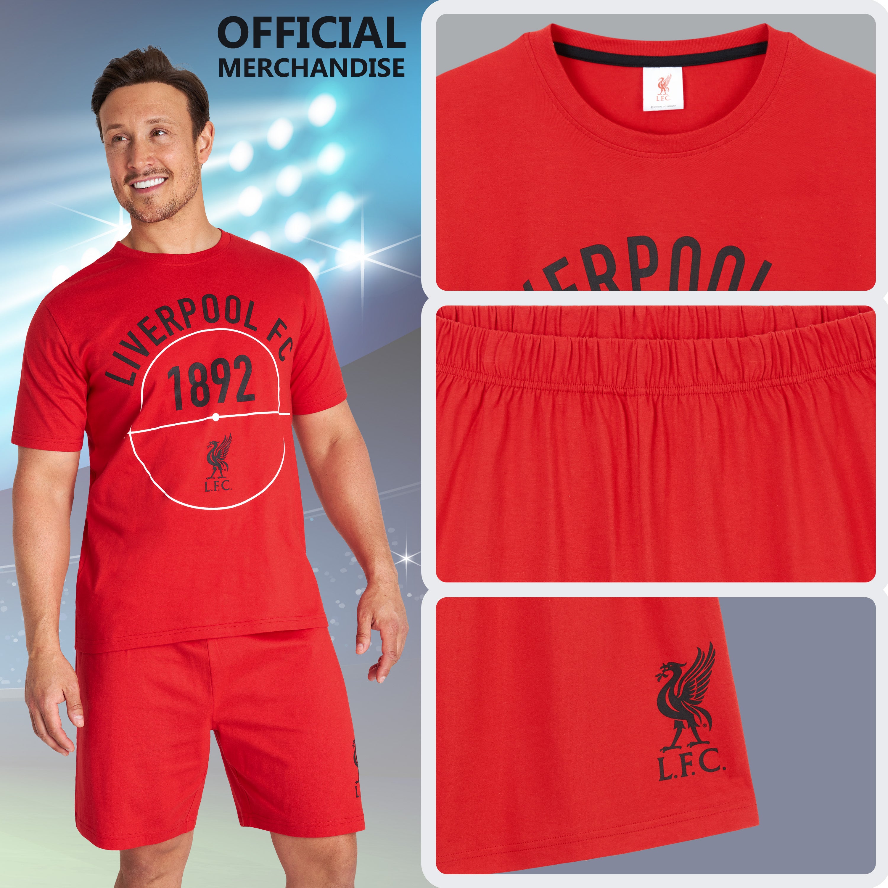 liverpool-fc-pyjama-court-homme-coton-taille-m image 5