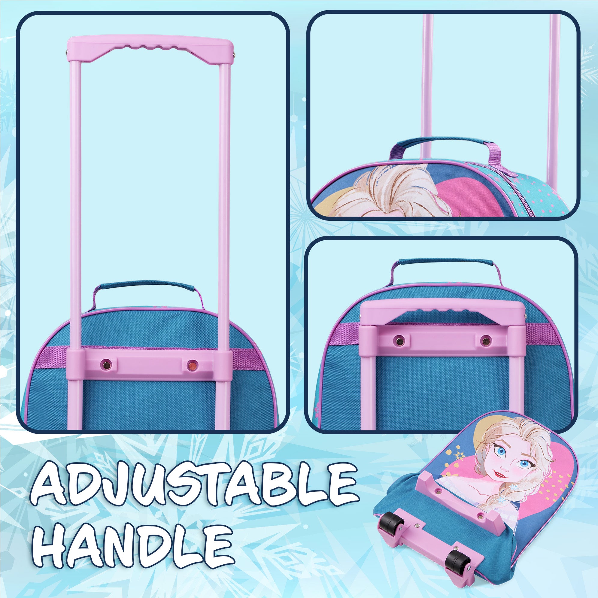 valise-disney-reine-des-neiges-elsa-fille-bleue-47-cm-cabine image 3