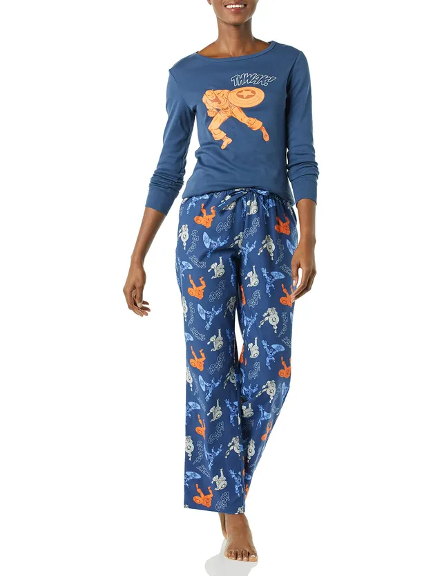 amazon-essentials-marvel-captain-america-pyjama-flanelle-femme image 1