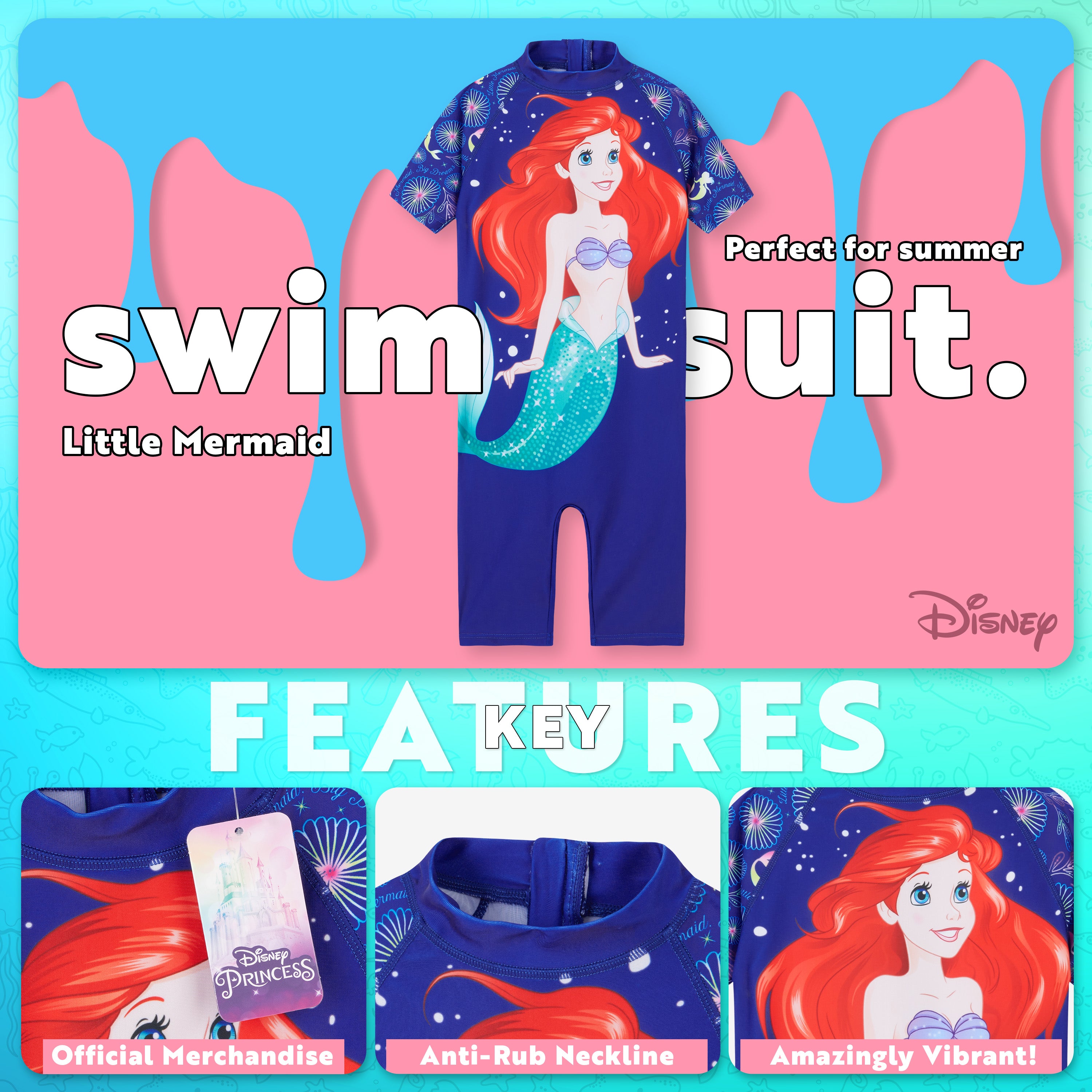 disney-stitch-maillot-fille-une-pi-ce-5-6-ans-couvrante image 3