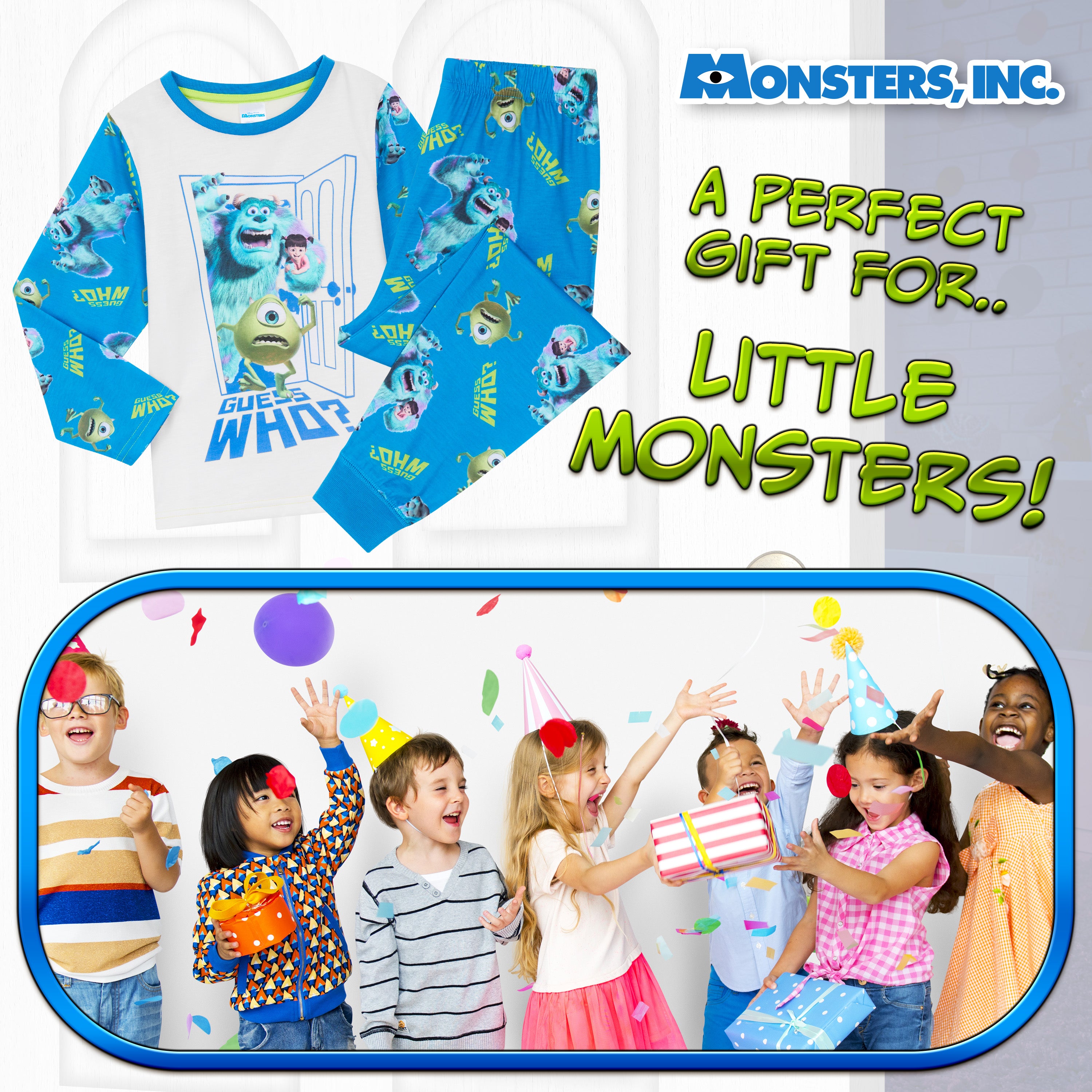 disney-monstres-et-cie-pyjama-enfant-2-pieces-manches-longues image 2