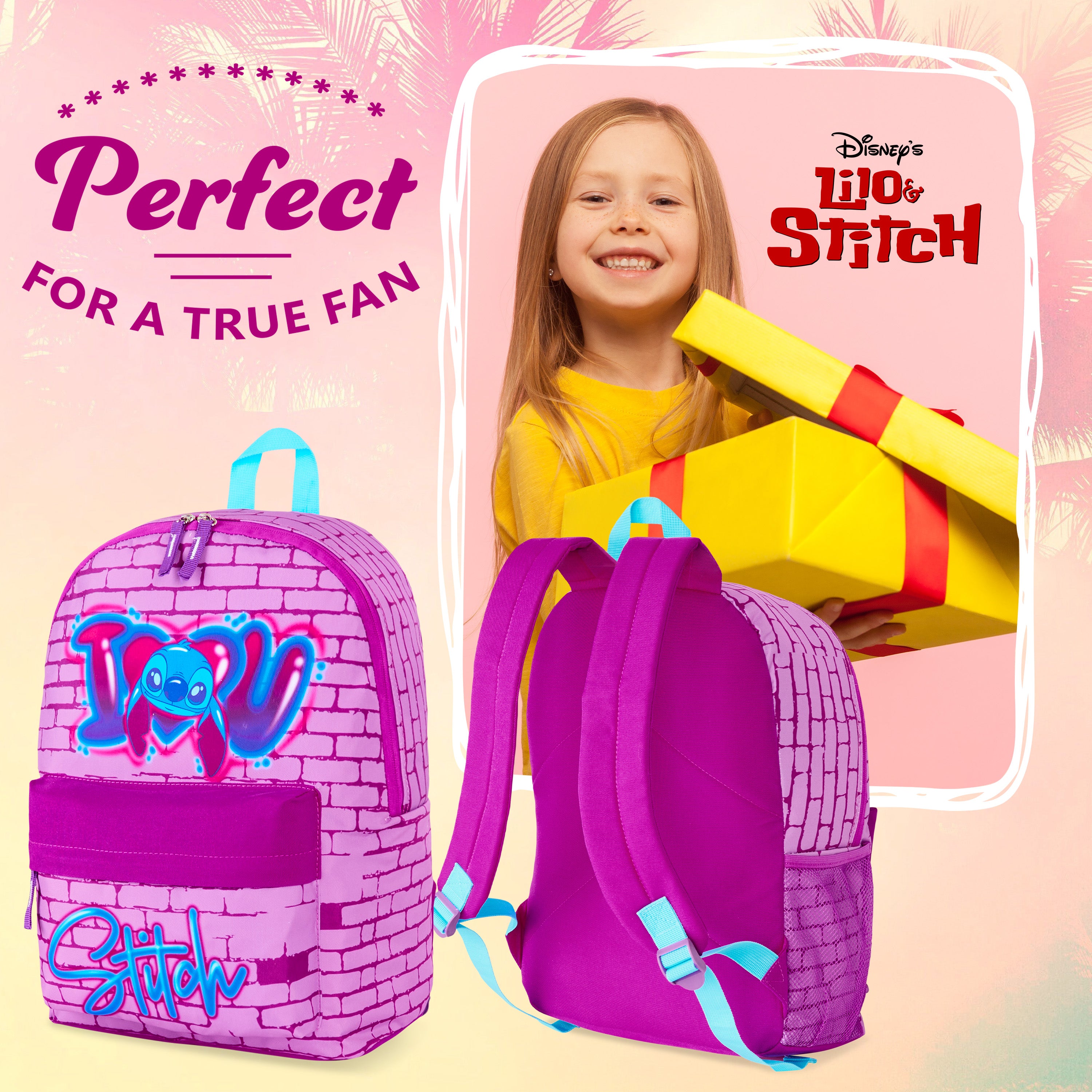 disney-sac-dos-stitch-fille-scolaire-bretelles-rembourr-es image 4