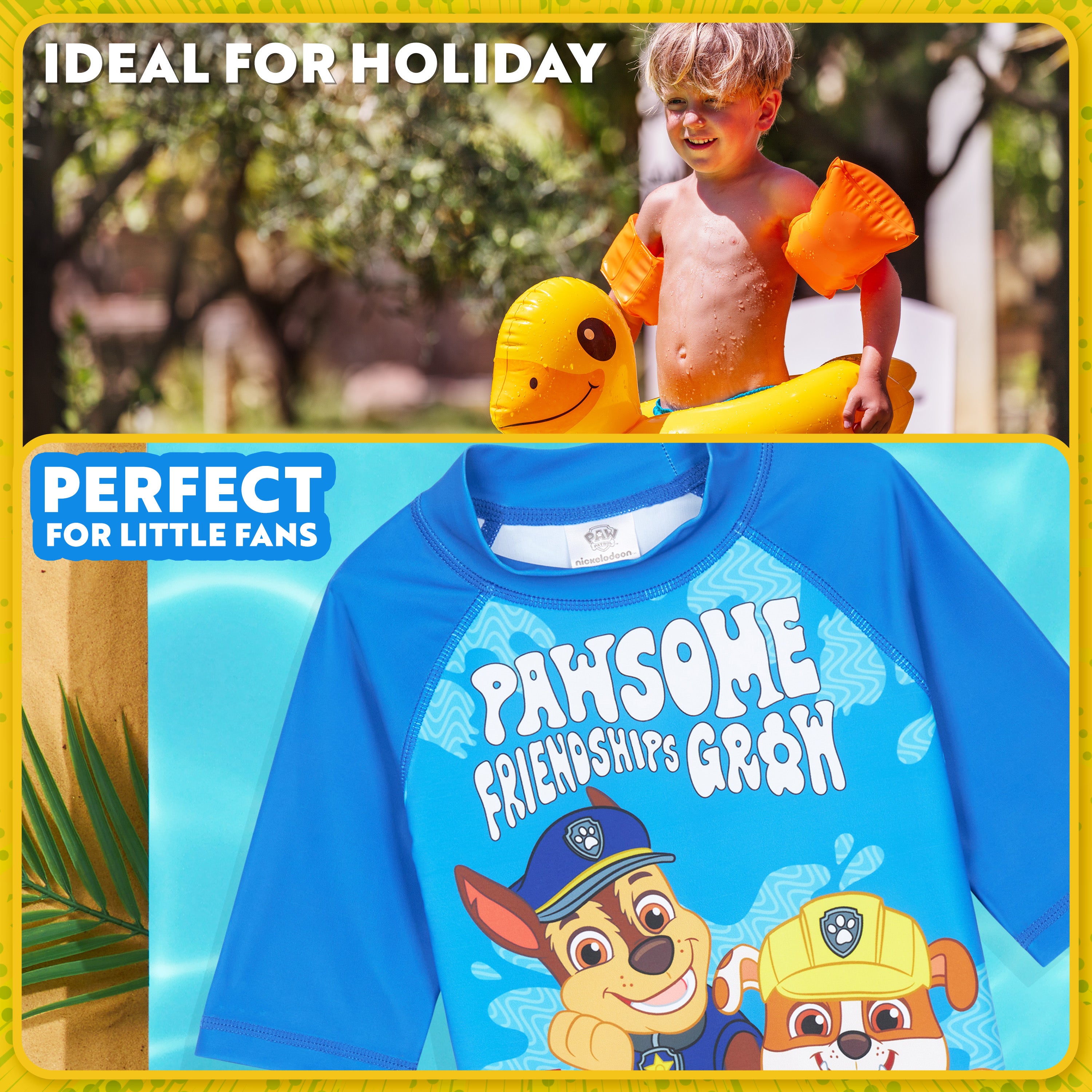 paw-patrol-maillot-bain-gar-on-2-pi-ces-chase-marshall image 2