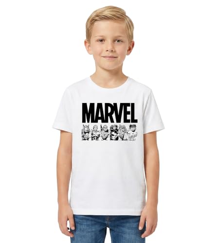 marvel-t-shirt-gar-on-blanc-6-ans-coton-lot-1 image 7