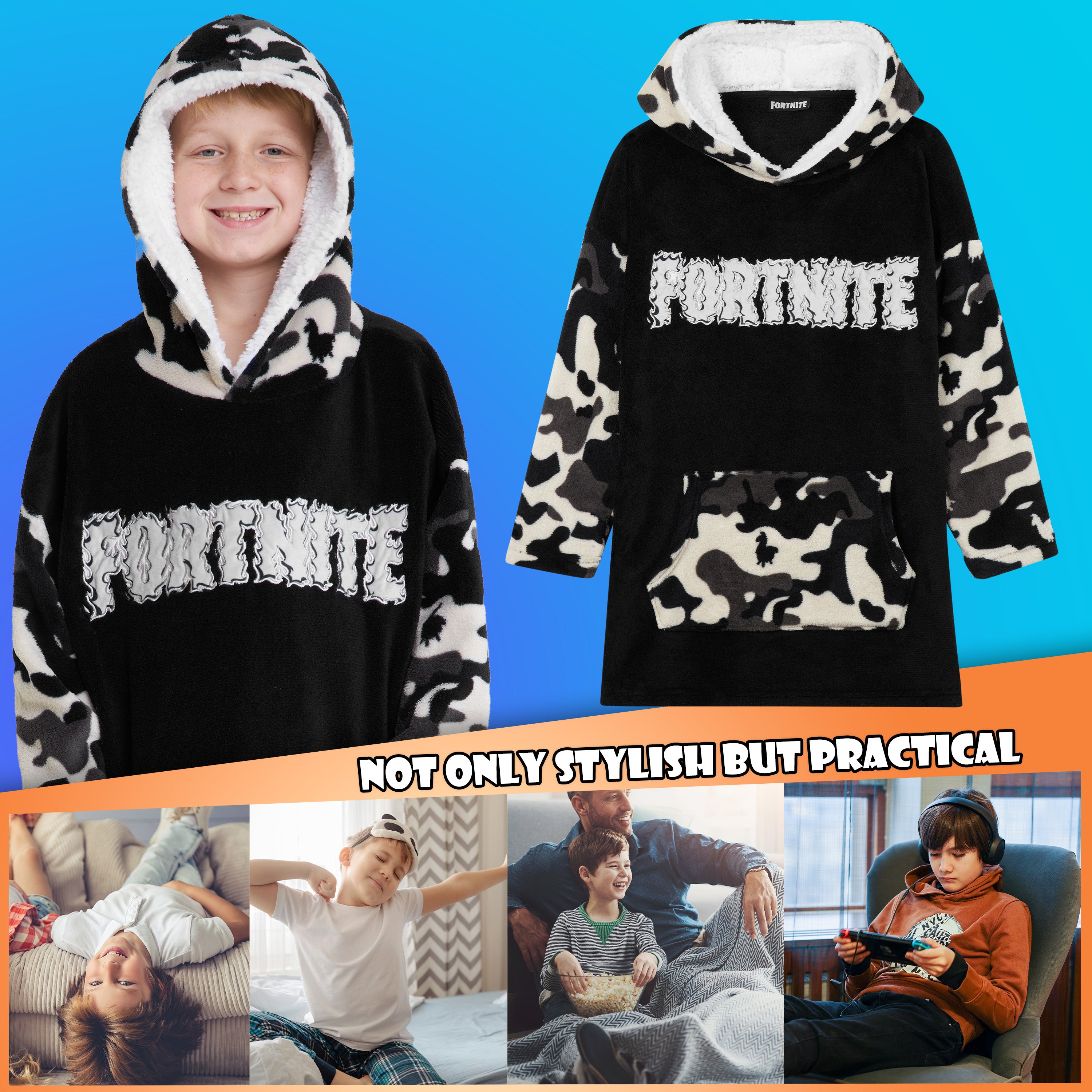 fortnite-boys-sweat-plaid-polaire-gar-on-14-ans-et image 3