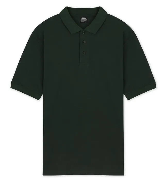 citycomfort-men-polo-manche-courte-coton-vert-gris image 1