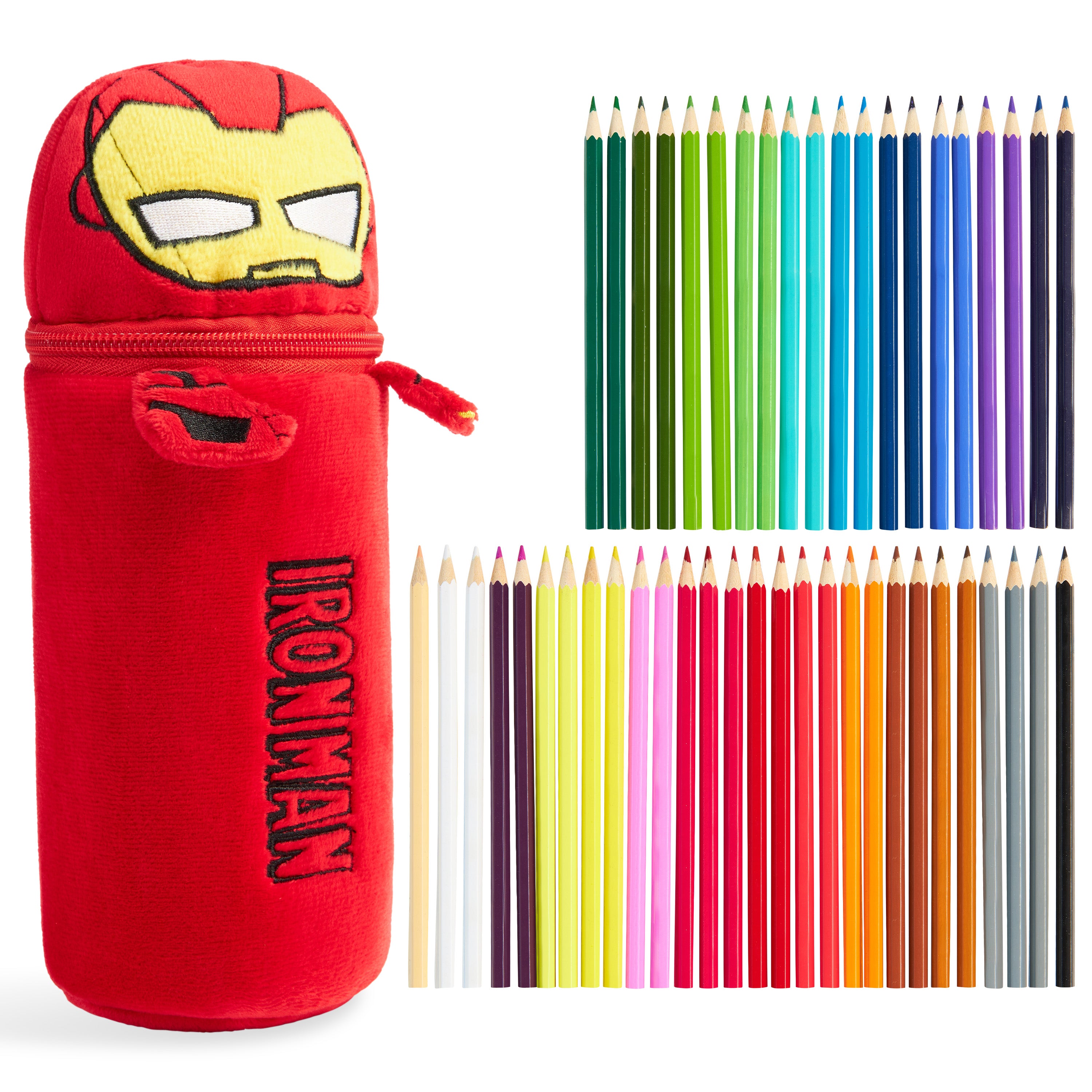 marvel-iron-man-trousse-garnie-48-crayons-couleur-rouge image 1