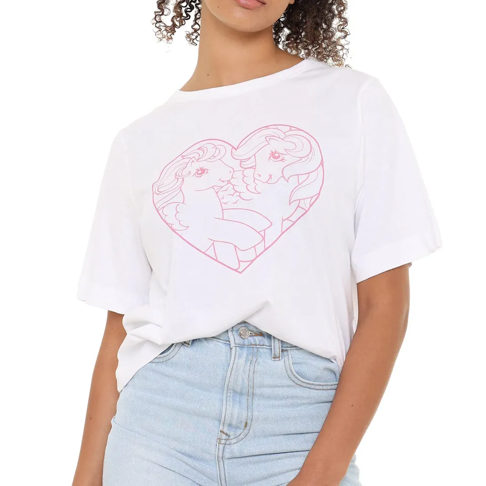 my-little-pony-crop-top-c-ur-line-art-blanc-boxy-femme-cotton-soul image 1