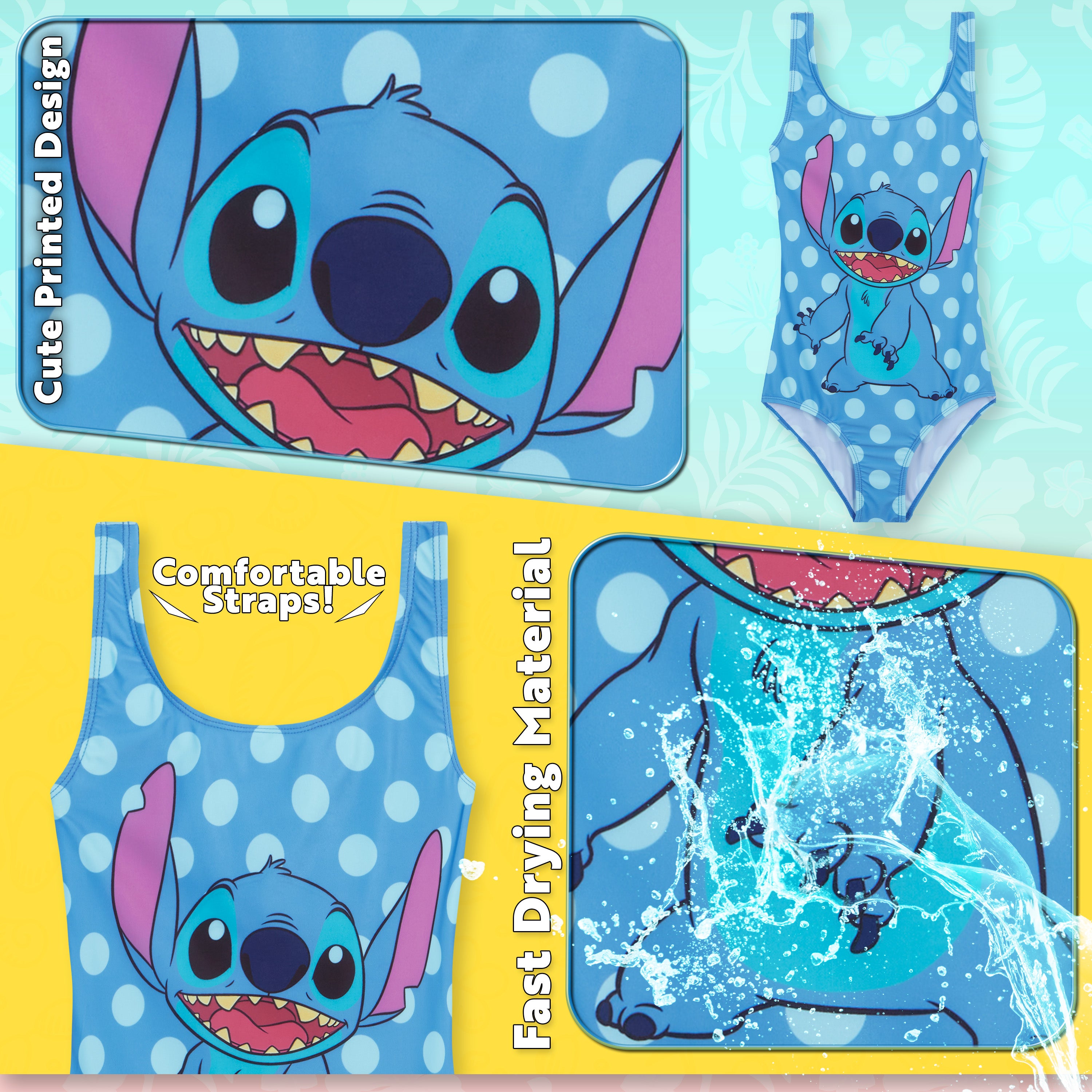 disney-stitch-maillot-de-bain-fille-une-pi-ce-7-8-ans image 5