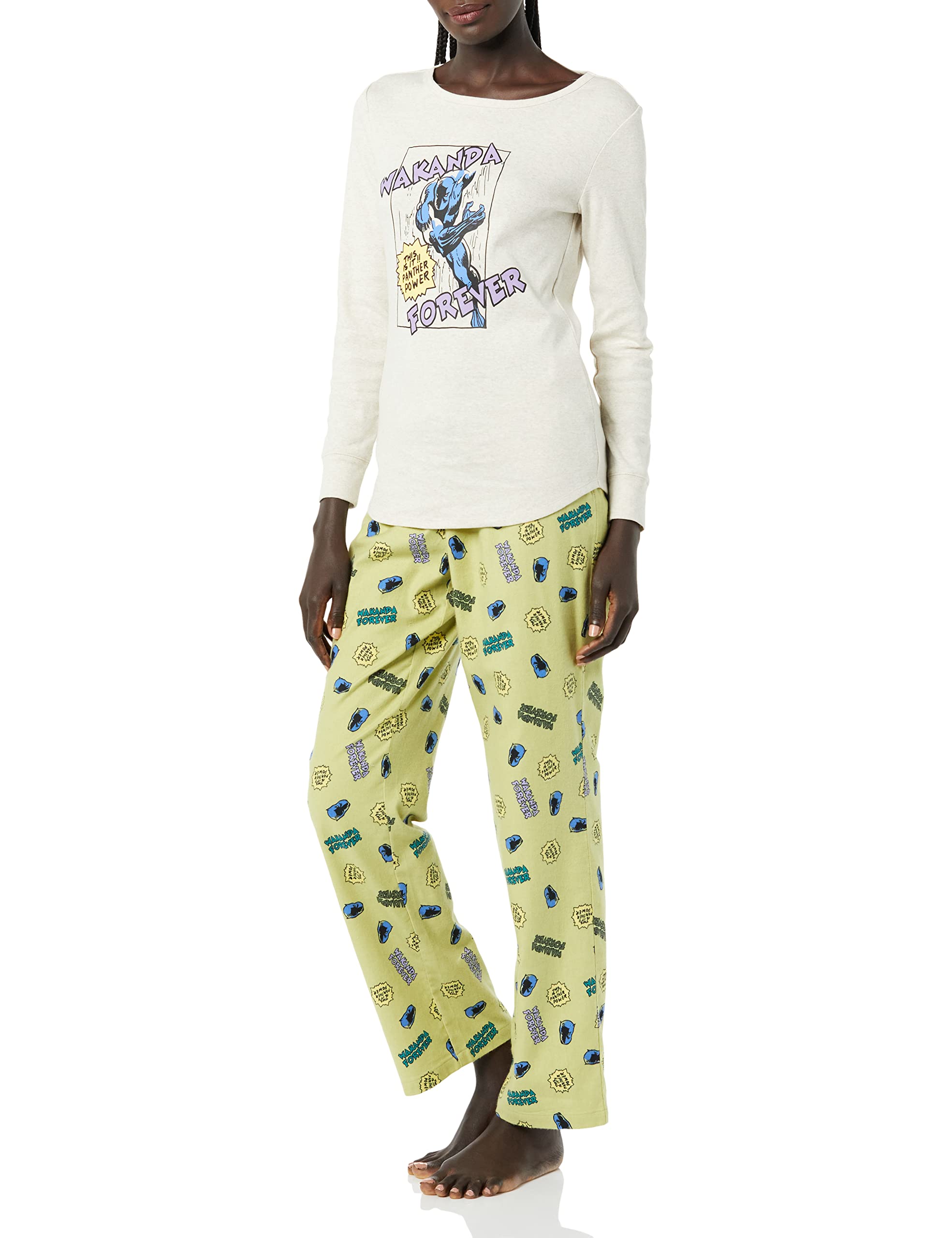 amazon-essentials-marvel-black-panther-pyjama-flanelle-femme image 3