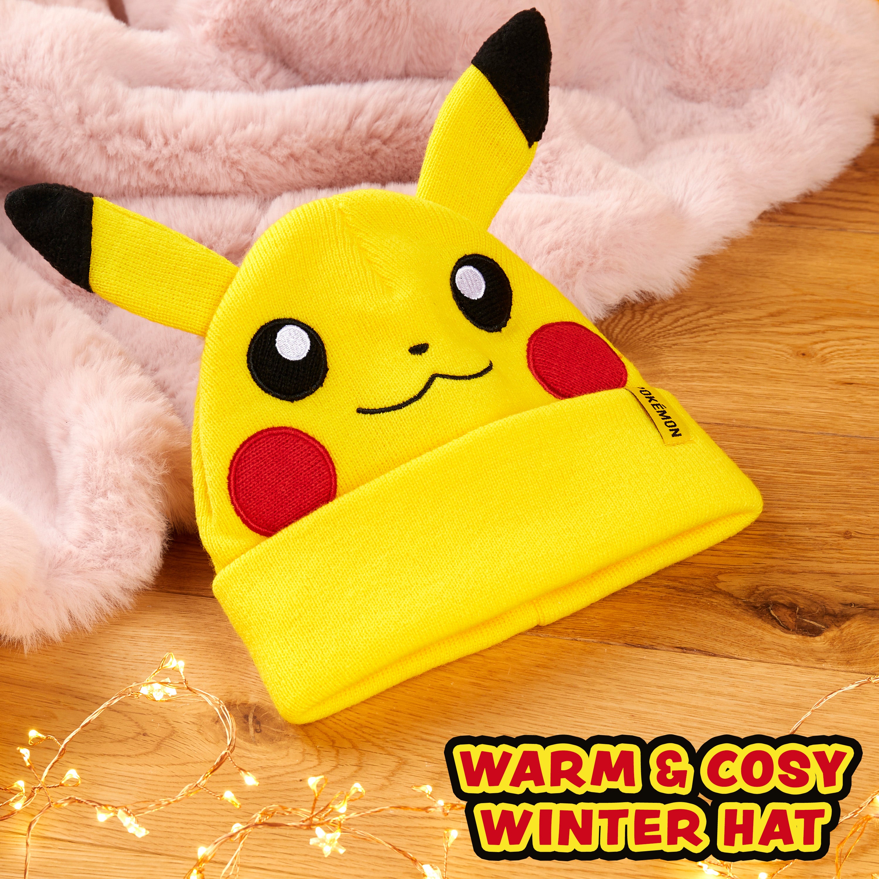 pok-mon-bonnet-enfant-tricot-pikachu-chaud-hiver image 2