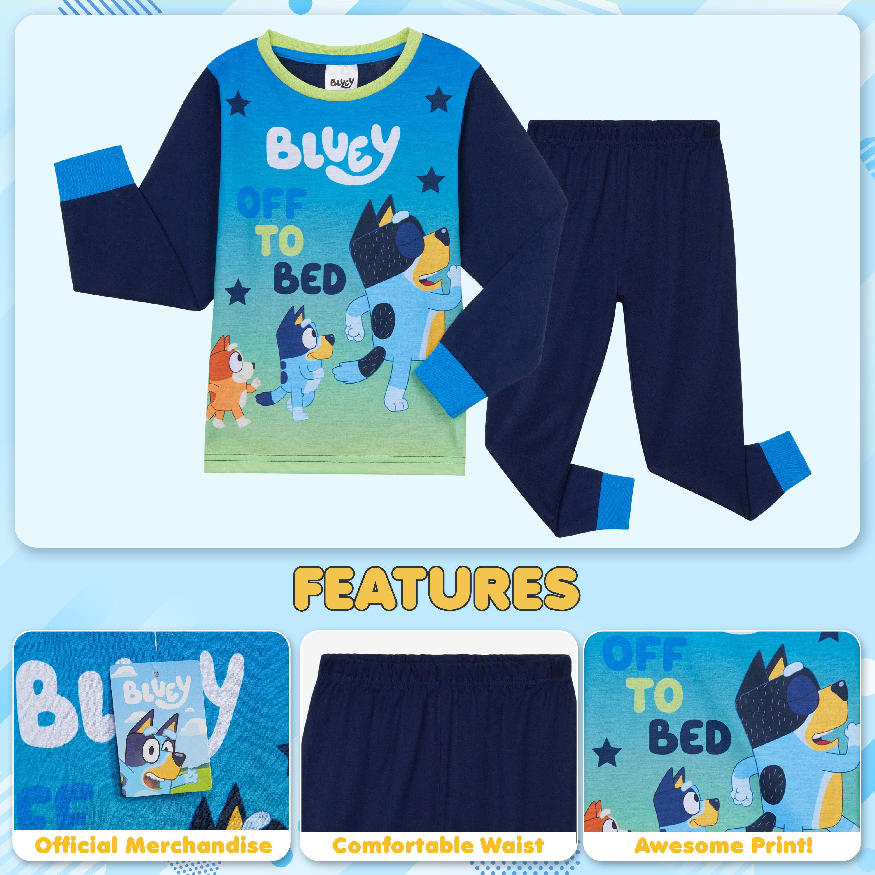 bluey-pyjama-long-gar-on-manches-longues-respirant image 3