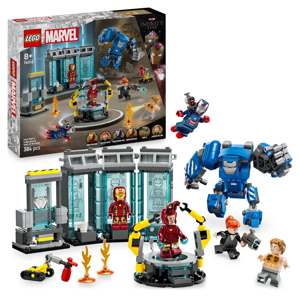 lego-marvel-76315-laboratoire-iron-man-salle-des-armures-8-ans image 1