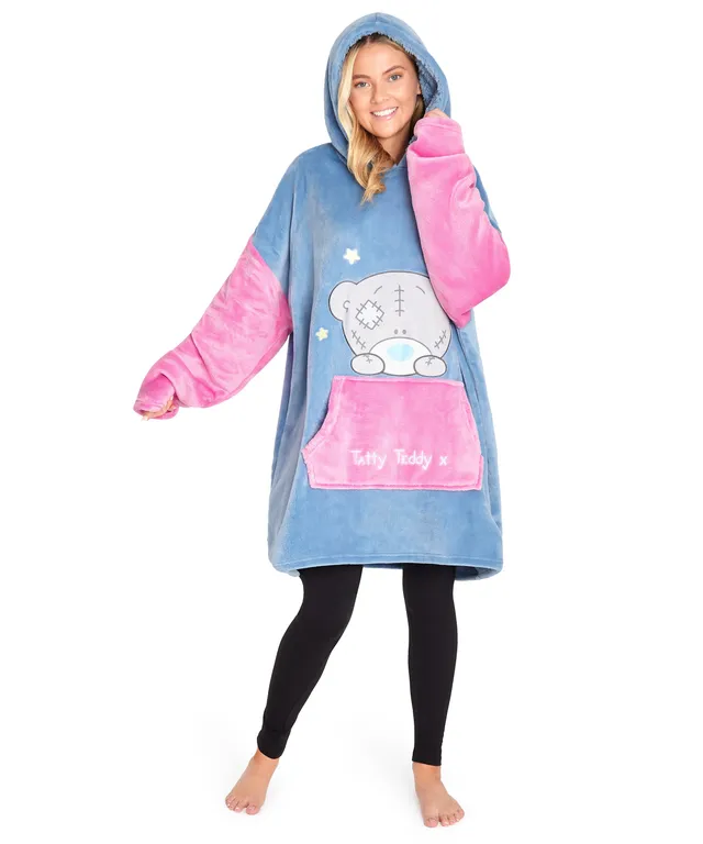 me-to-you-tatty-teddy-sweat-plaid-capuche-bleu-femme image 1
