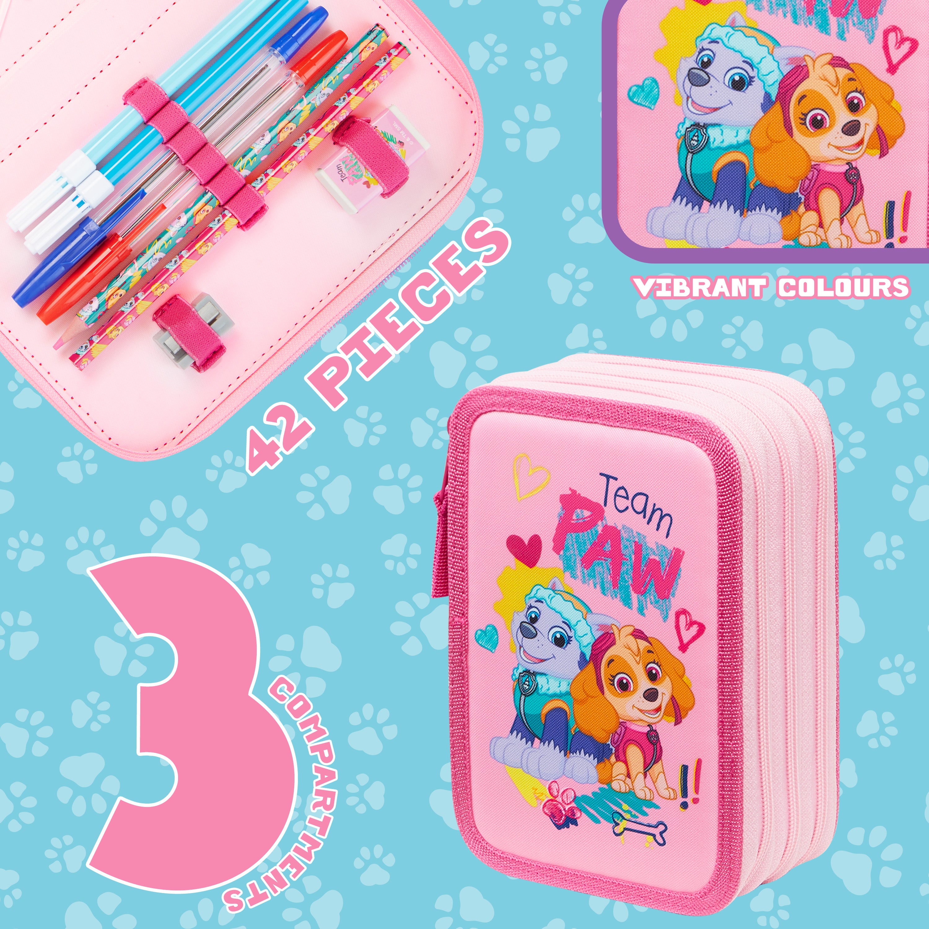 paw-patrol-trousse-garnie-enfant-rose-3-compartiments image 4