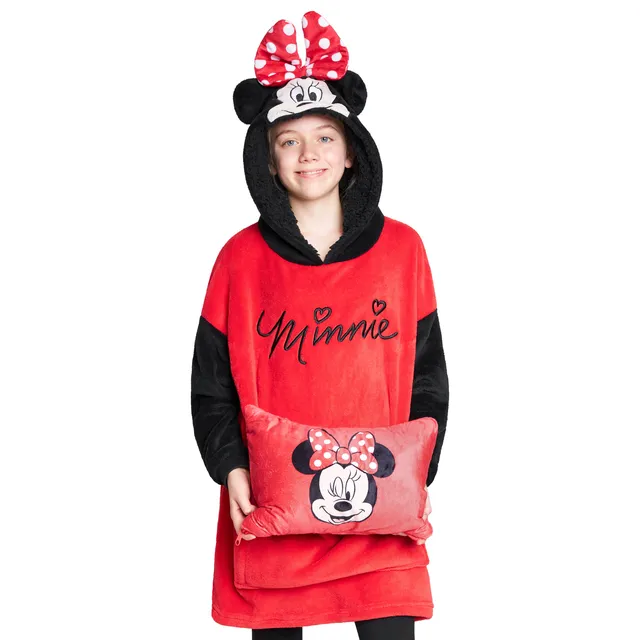 disney-sweat-plaid-enfant-minnie-rouge-2-en-1-oreiller image 1