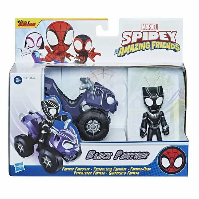 spidey-amazing-friends-black-panther-f19435-v-hicule-10-cm image 1