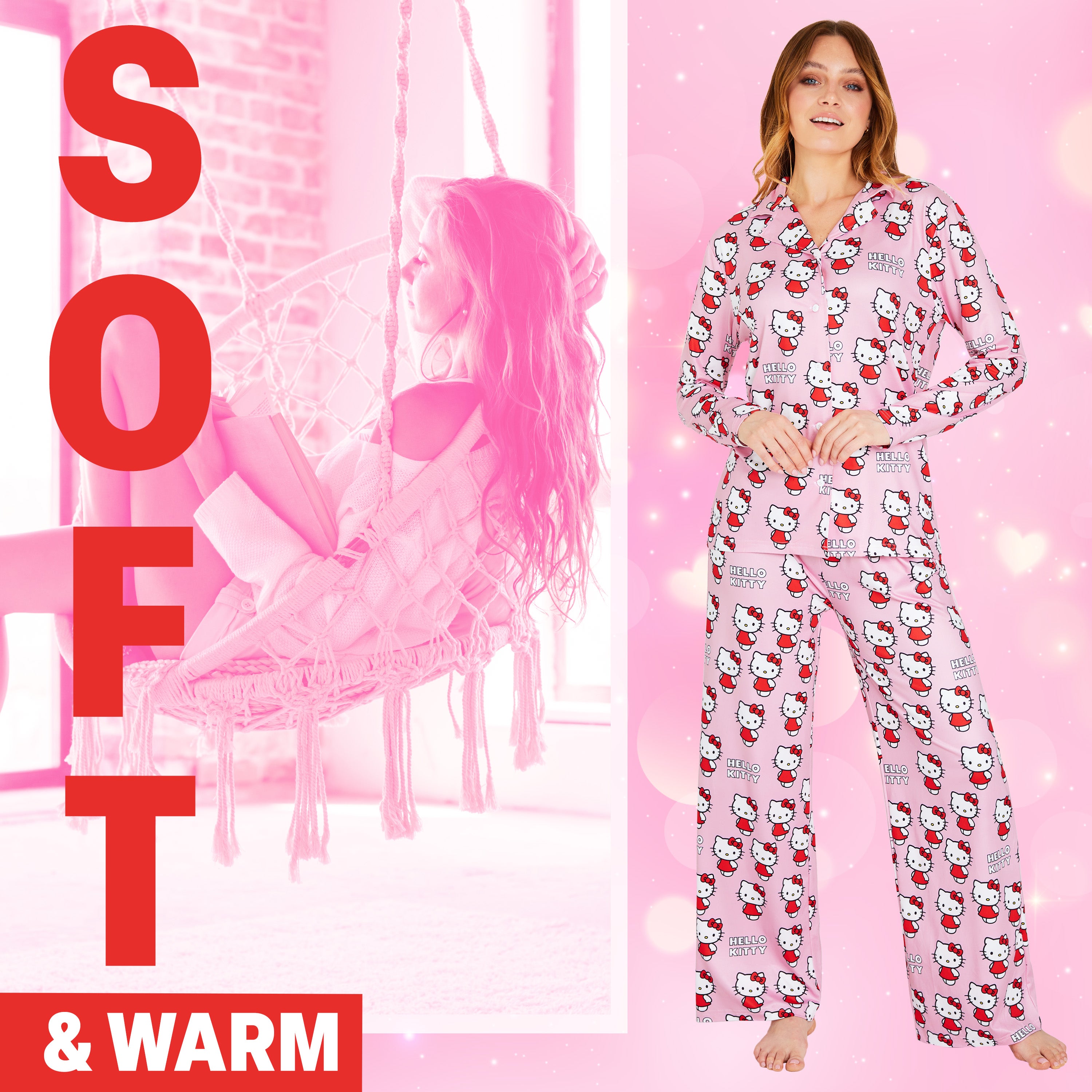hello-kitty-pyjama-long-femme-boutonn-2-pi-ces-kawaii image 5