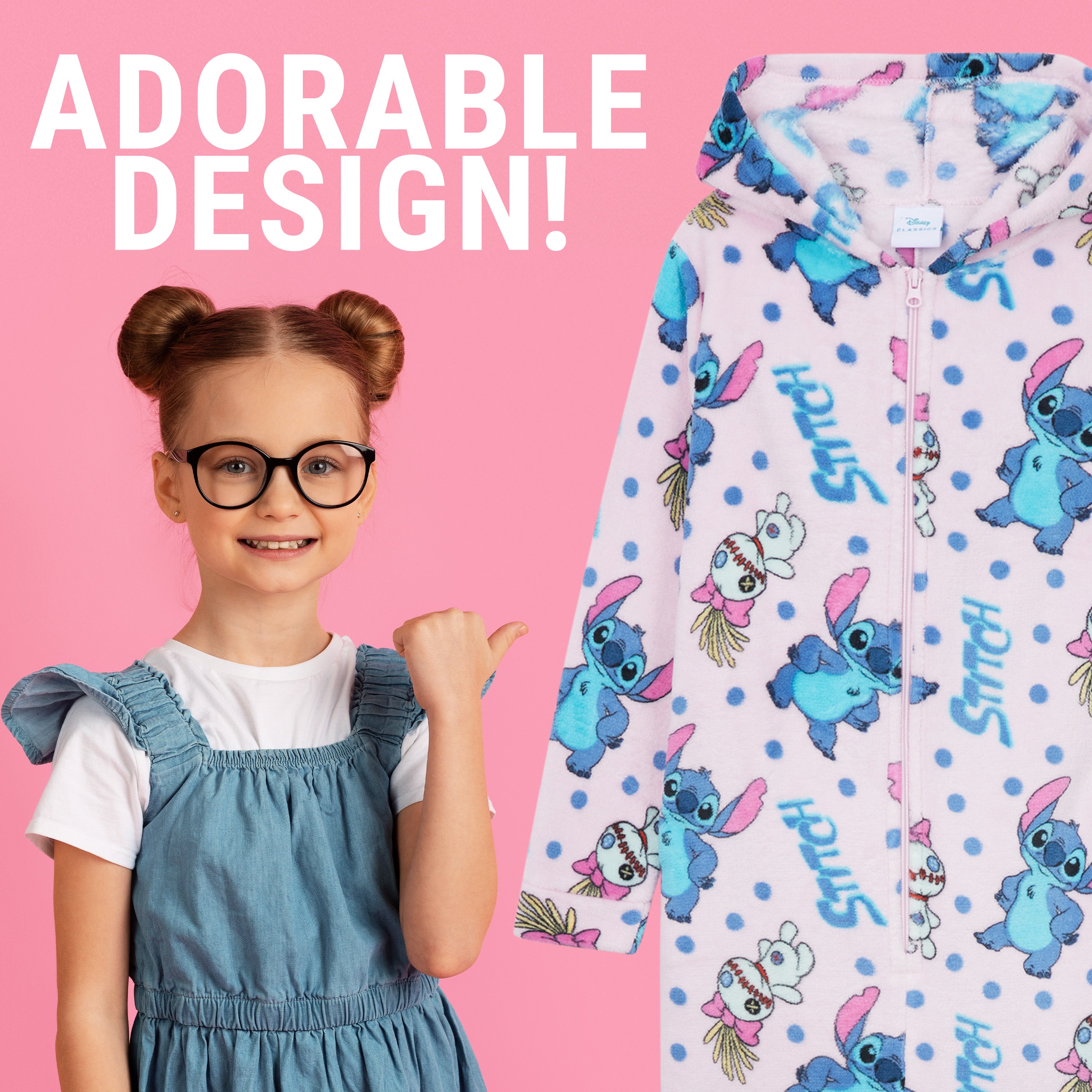 disney-combinaison-pyjama-polaire-fille-capuche-9-10-ans image 2