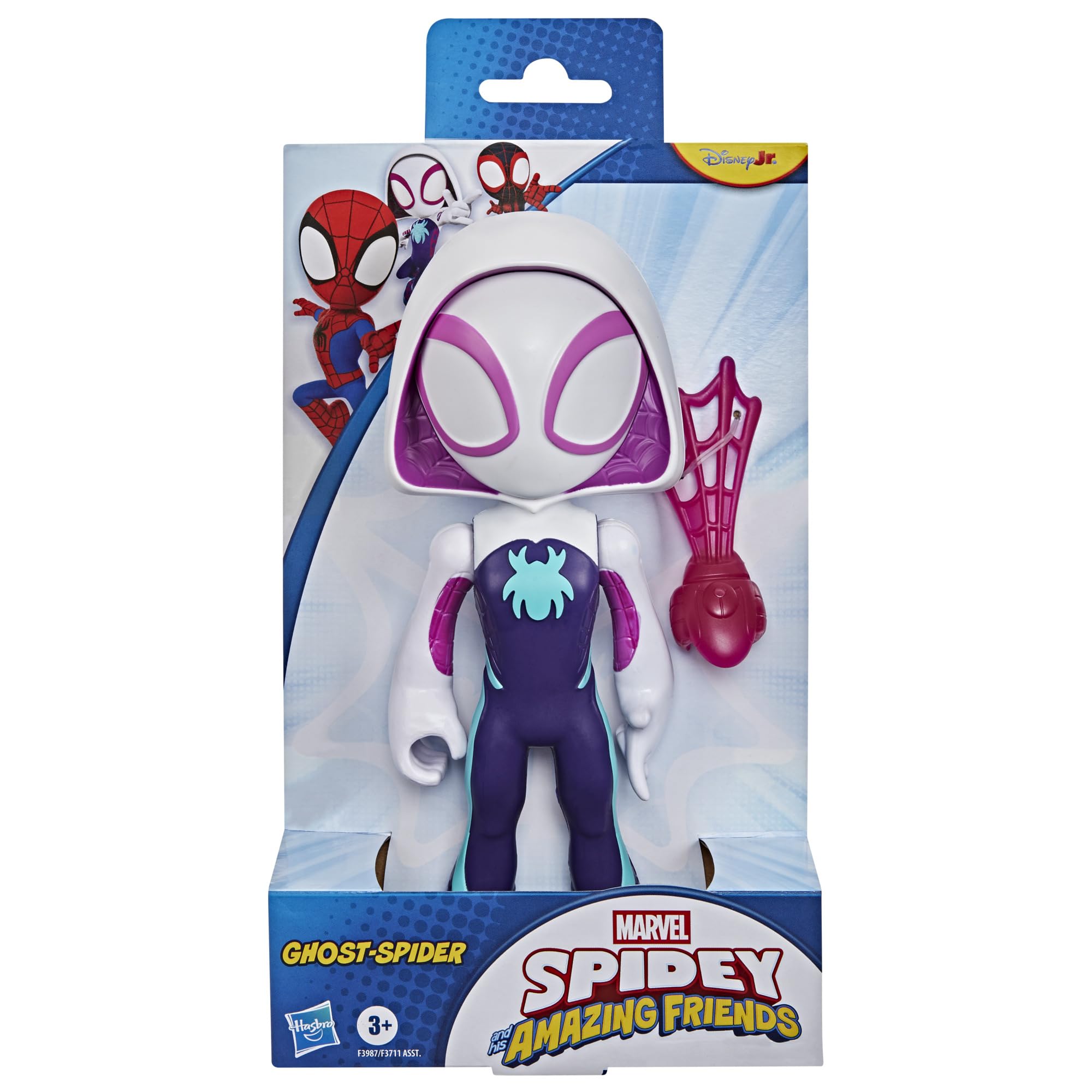 marvel-spidey-ghost-spider-figurine-22-5-cm-blanc-violet-3-ans image 2