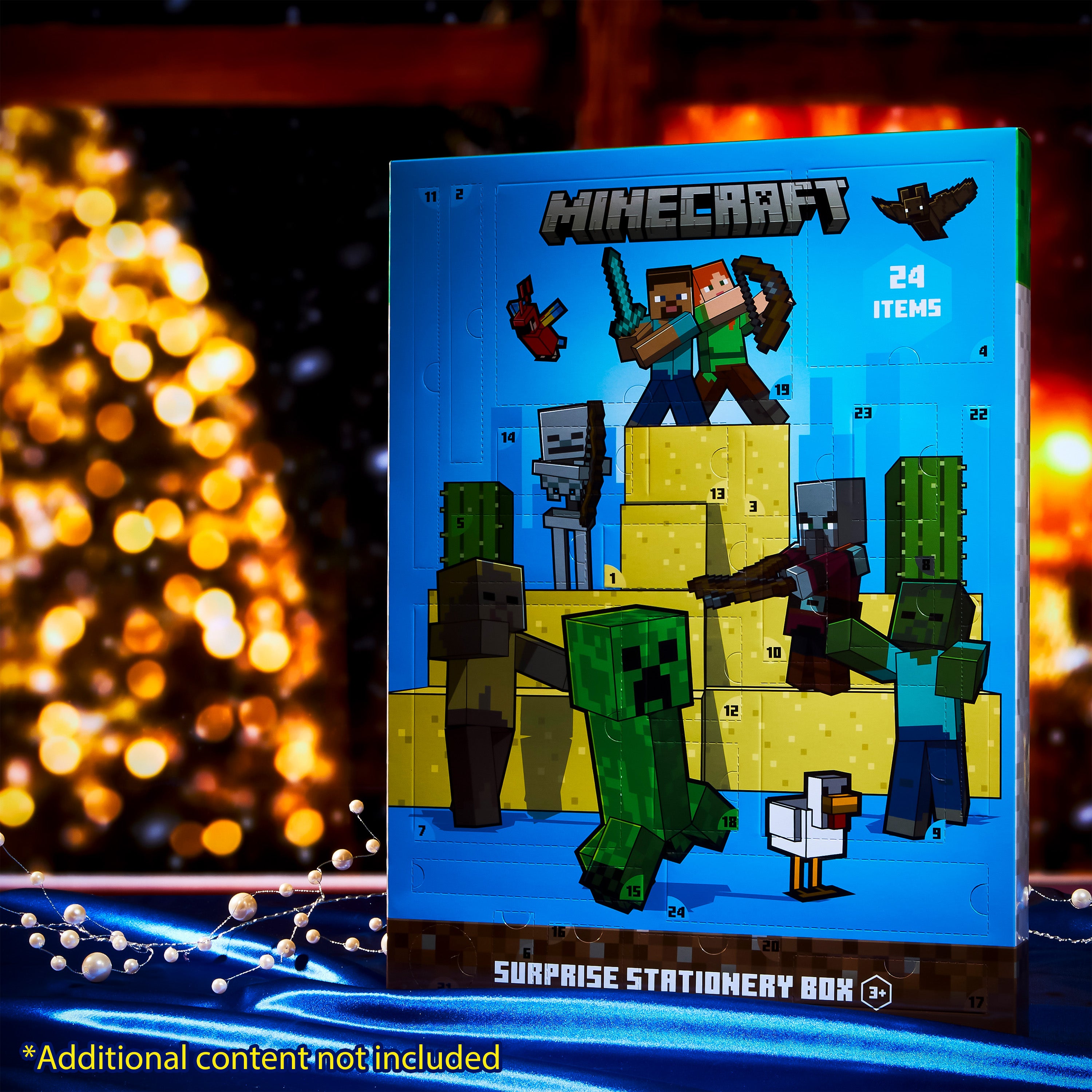 minecraft-calendrier-de-l-avent-2025-papeterie-24-surprises image 2