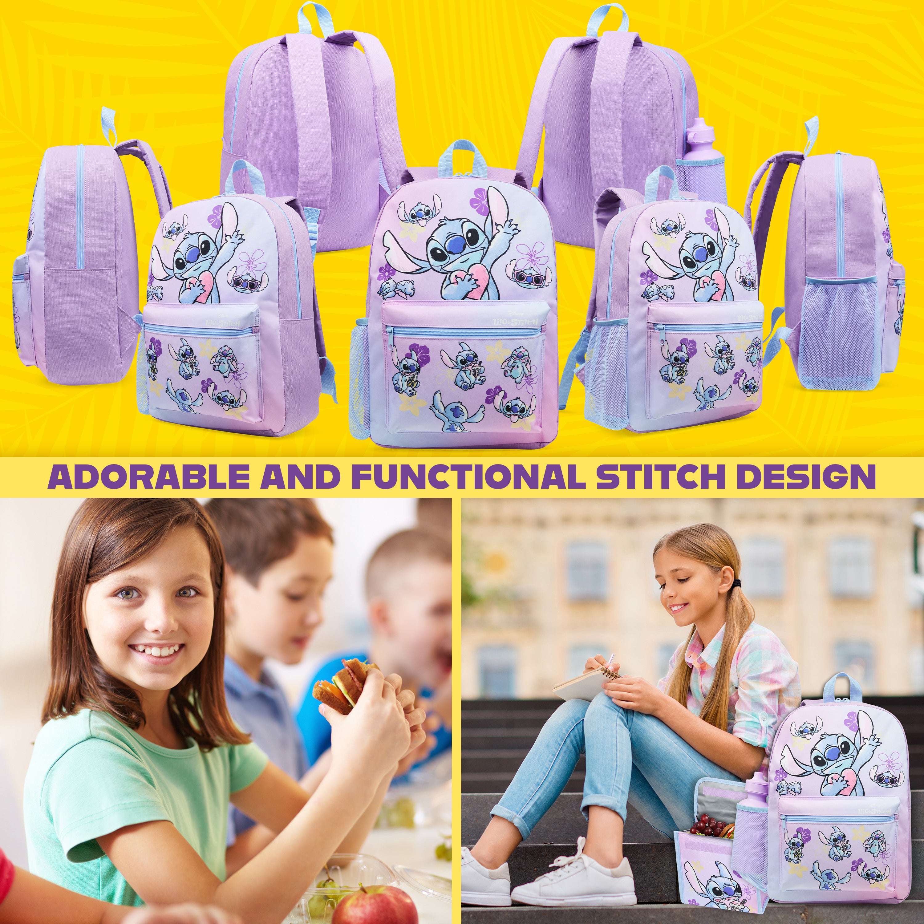 disney-stitch-sac-dos-4-pi-ces-gourde-500ml image 3