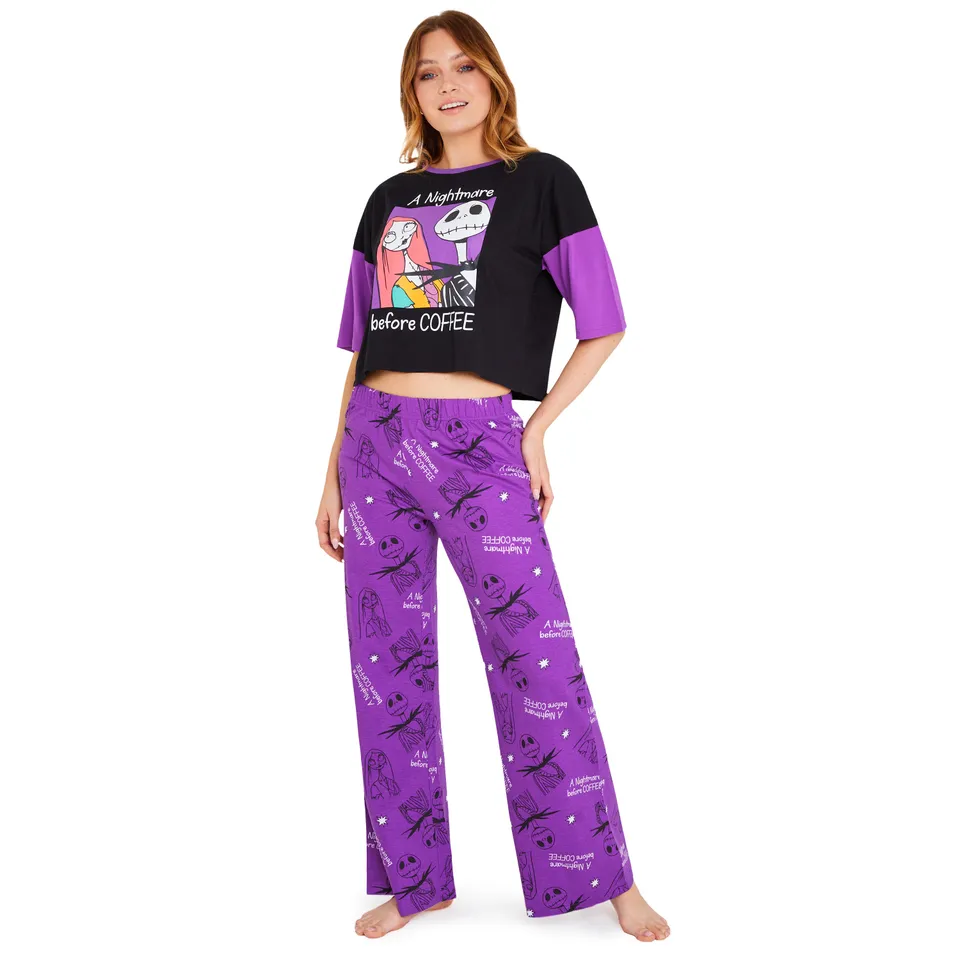 disney-pyjama-femme-coton-2-pi-ces-manches-courtes-taille-m image 1