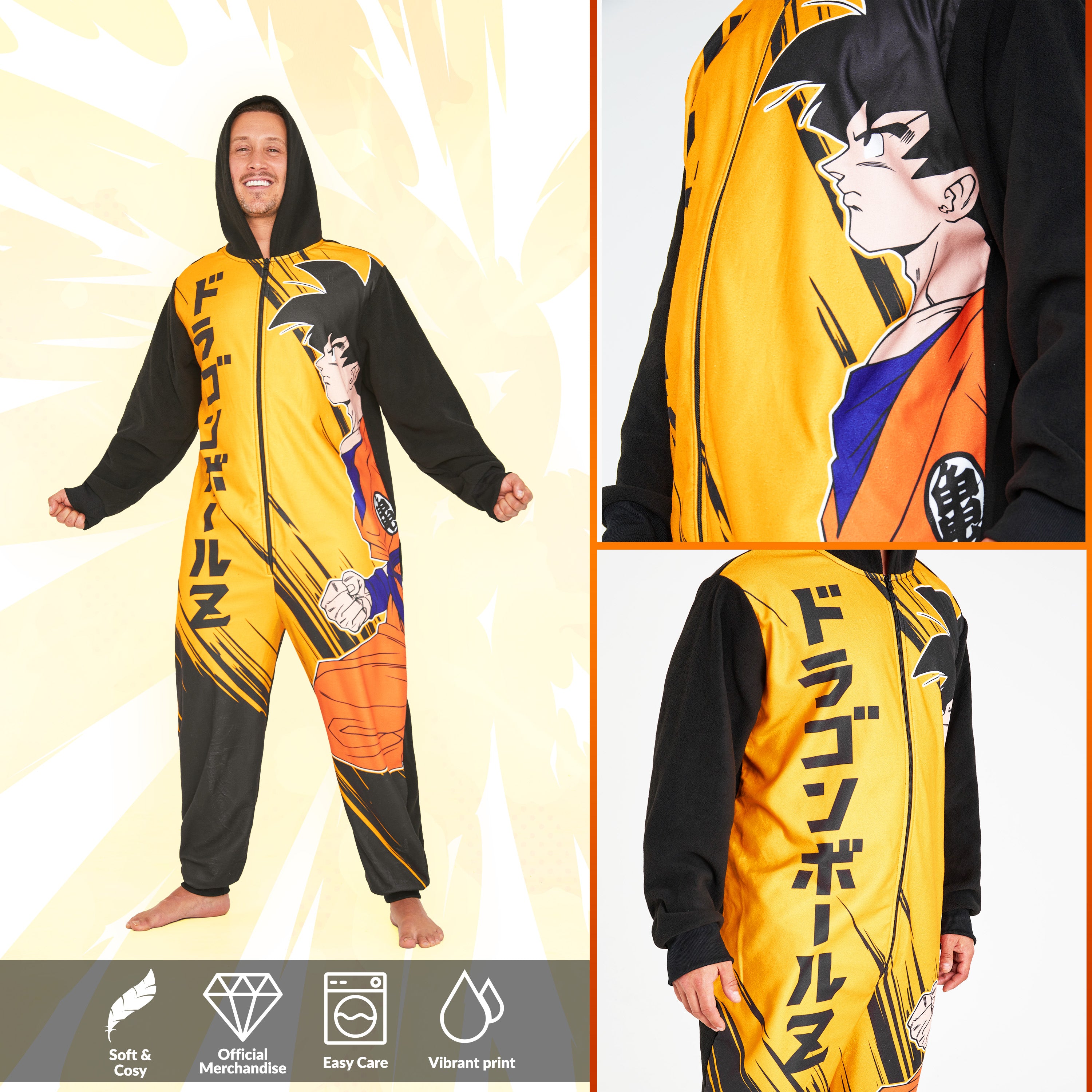 dragon-ball-z-combinaison-pilou-homme-capuche image 3