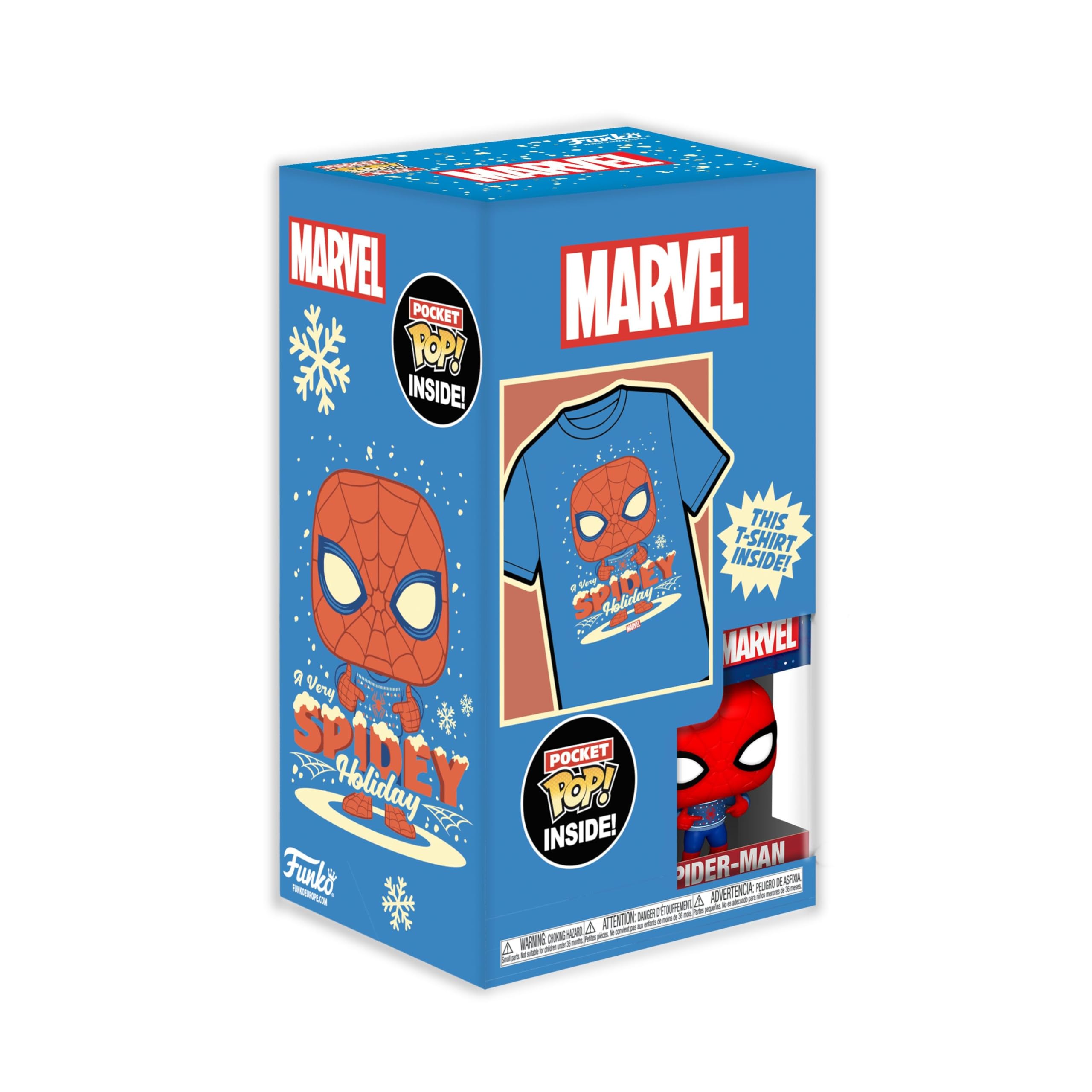 funko-pocket-pop-holiday-spiderman-t-shirt-m-figurine-vinyle image 2