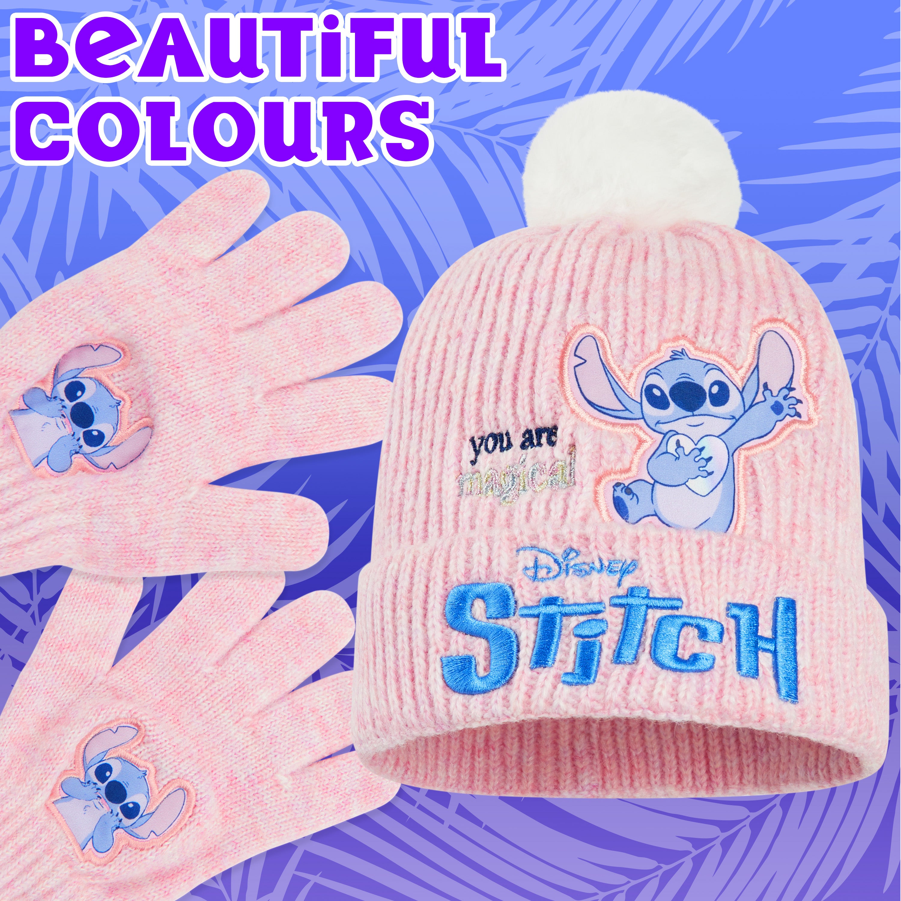 disney-stitch-ensemble-bonnet-gants-fille-hiver-6-14-ans image 6