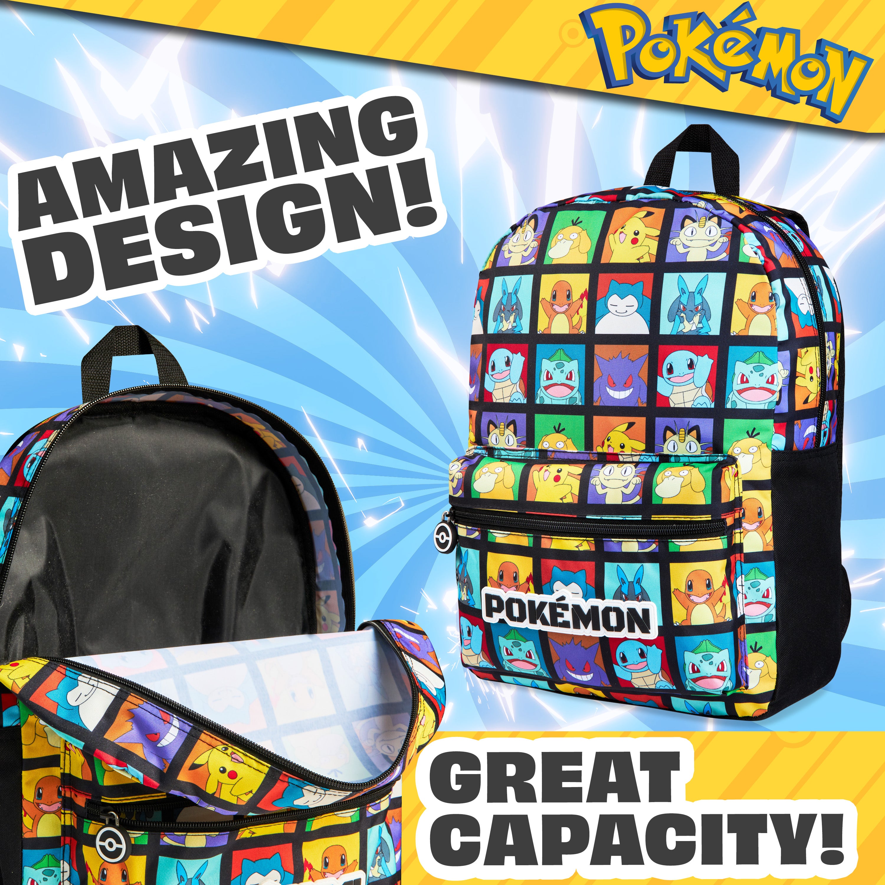 pok-mon-sac-dos-enfant-scolaire-poche-gourde-bretelles-matelass-es image 3