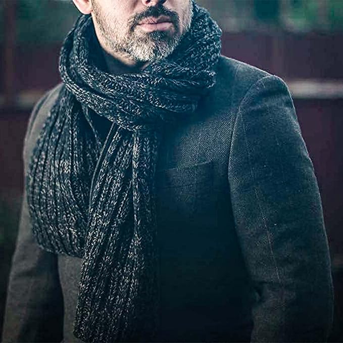 citycomfort-men-charpe-tricot-e-hiver-douce-unie image 3
