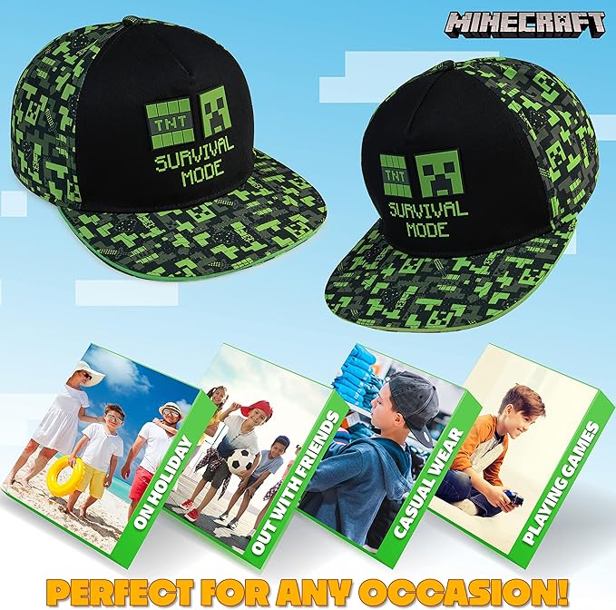 minecraft-casquette-gar-on-creeper-r-glable-snapback-t image 5