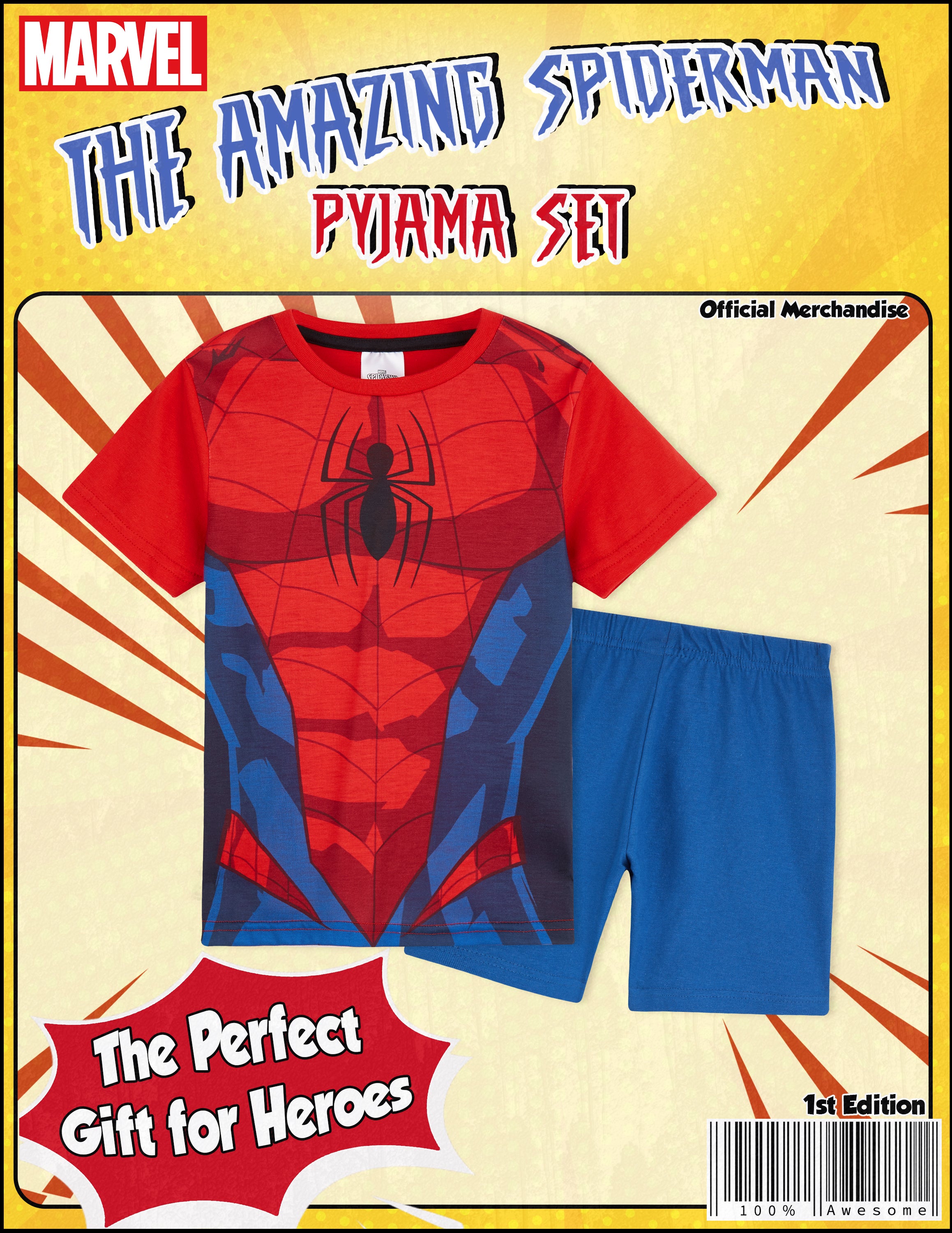 marvel-spiderman-pyjama-gar-on-short-coton-5-6-ans image 4