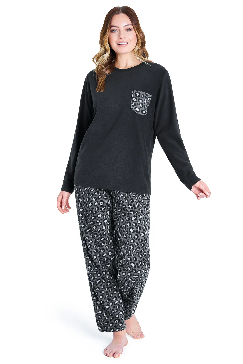 citycomfort-pyjama-femme-polaire-manche-longue-taille-m image 1